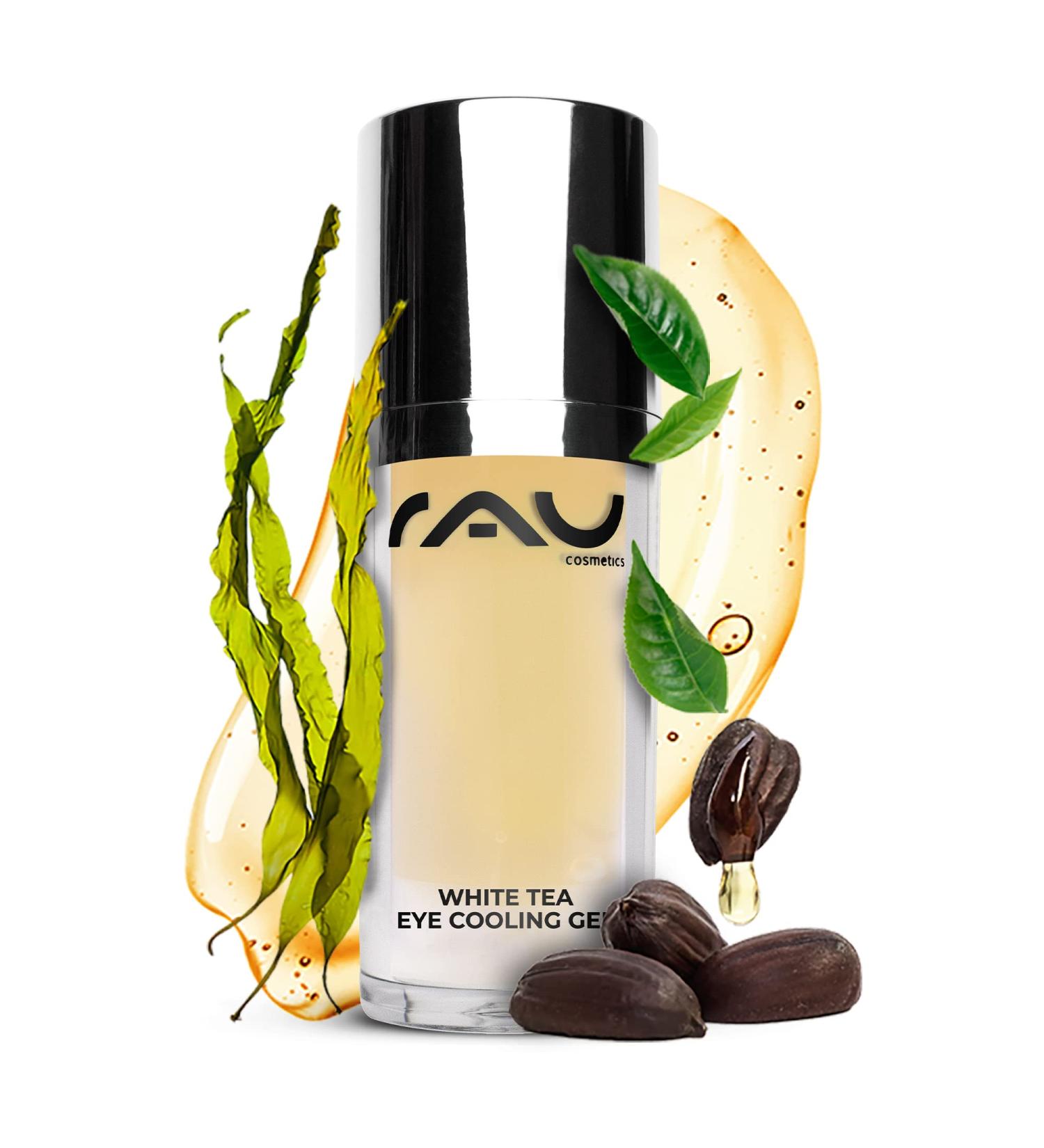 RAU White Tea Eye Cooling Gel - Reduce Dark Circles & Eye Bags | Anti-Aging Firming Gel with Allantoin & Jojoba Extract - 1.02 fl. oz - Buy Online on GoSupps.com