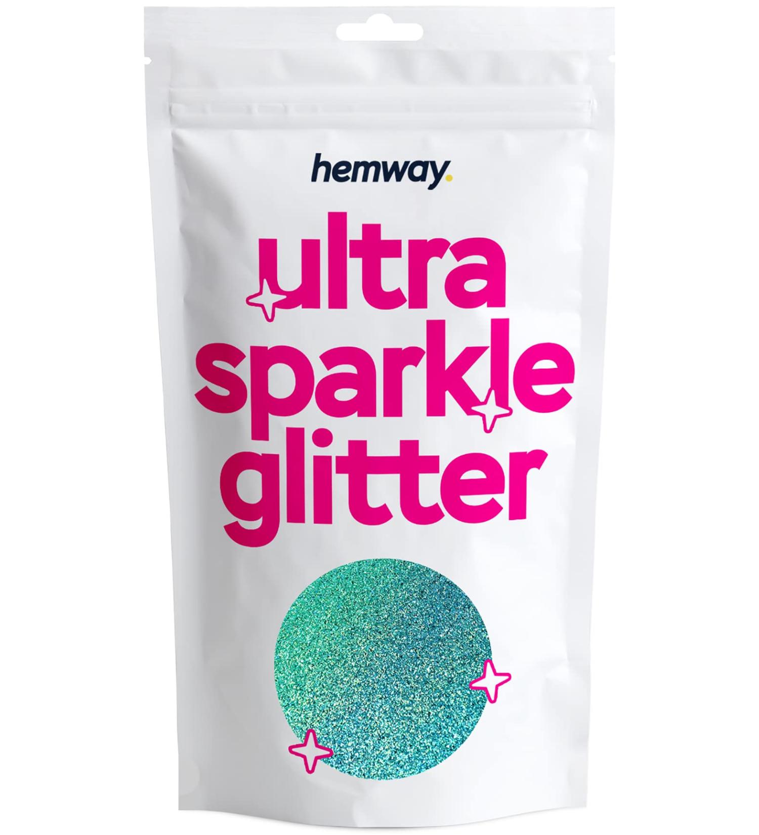 Hemway Ultra Sparkle Turquoise Holographic Glitter 100g - Multi-Purpose Epoxy Resin for Arts, Crafts, and Beauty - Buy Online on GoSupps.com