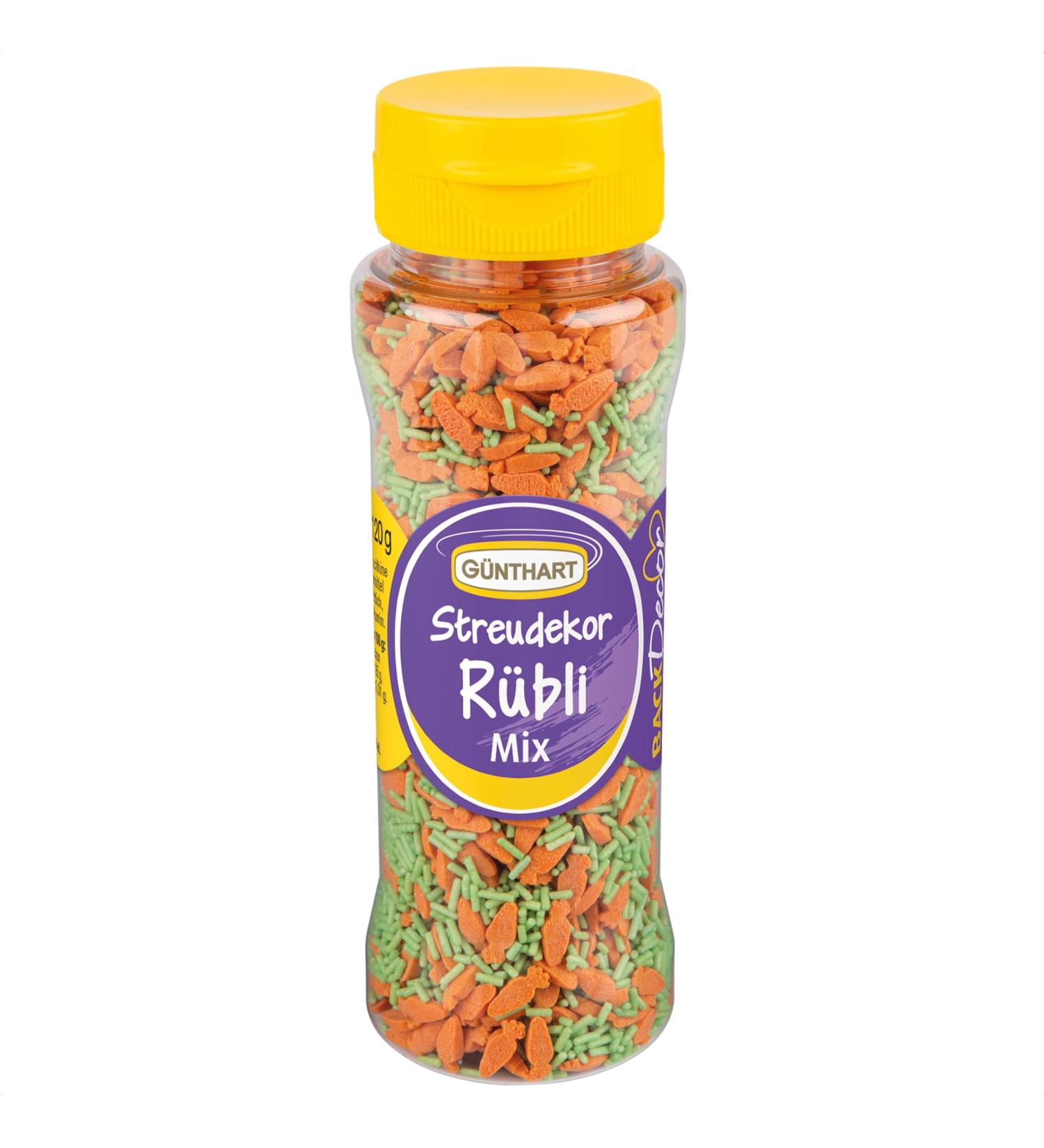 G nthart BackDecor R bli Mix Sprinkles - 120g Tin with Carrot & Green Sprinkles for Baking | International Shipping Available - Buy Online on GoSupps.com