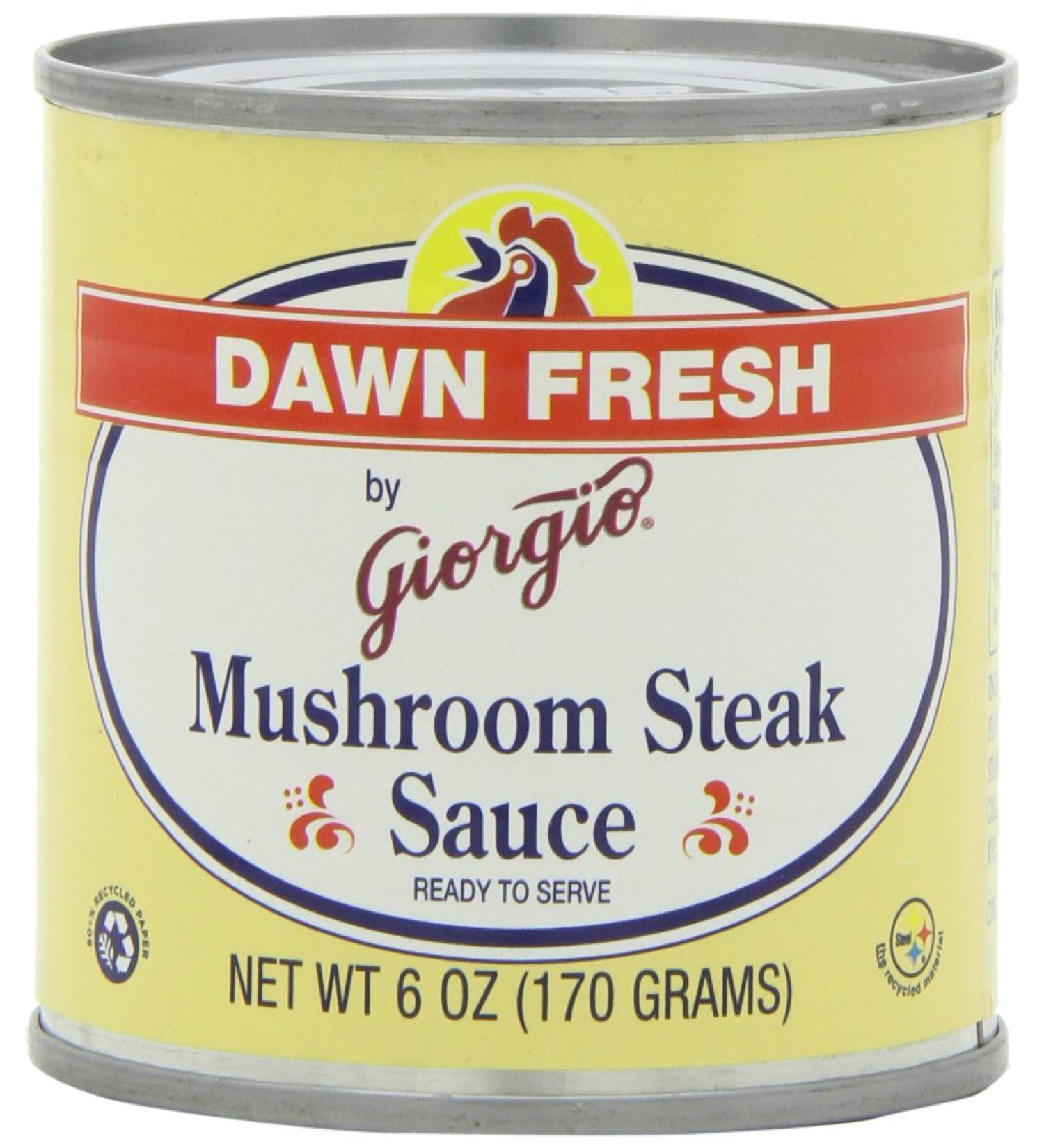 Giorgio Dawn Fresh Mushroom Steak Sauce 6 oz (Pack of 12) - Delicious and Savory Flavor Boost for Grilled Meats - Buy Online on GoSupps.com