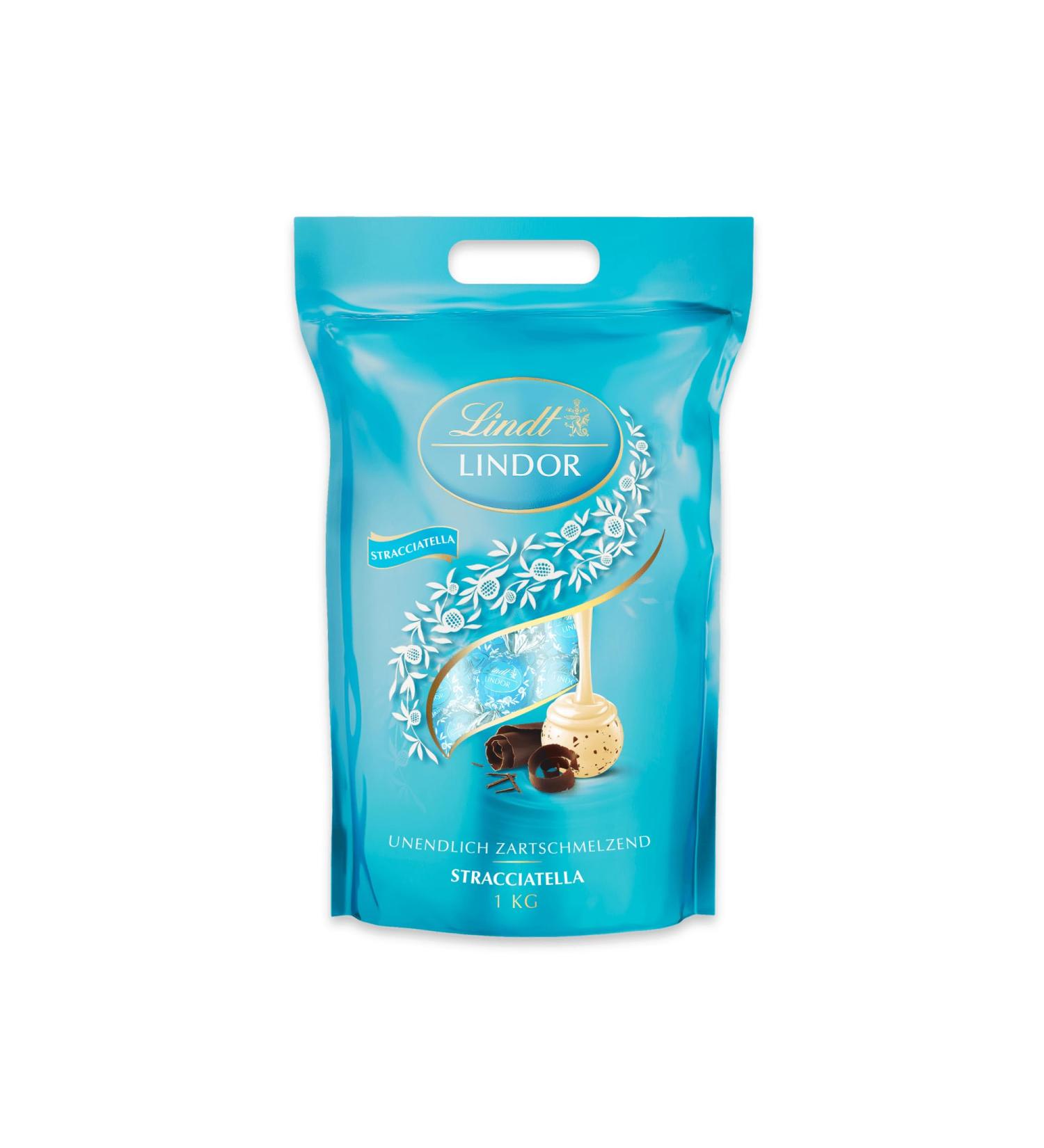 Lindt Lindor Stracciatella Chocolate Balls 1kg Bag - Resealable Large Pack | Gift Idea | 80 White Chocolate with Cocoa Chips - Buy Online on GoSupps.com