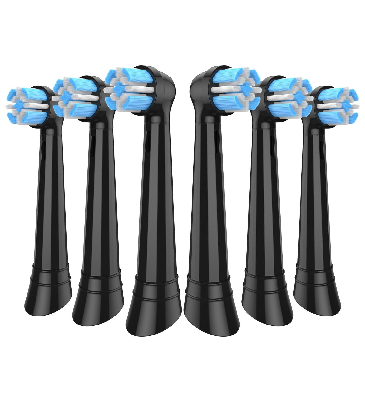 Pack of 6 MERUYOO Black Replacement Brushes for Oral B iO Toothbrush Heads - Premium Quality - Buy Online on GoSupps.com