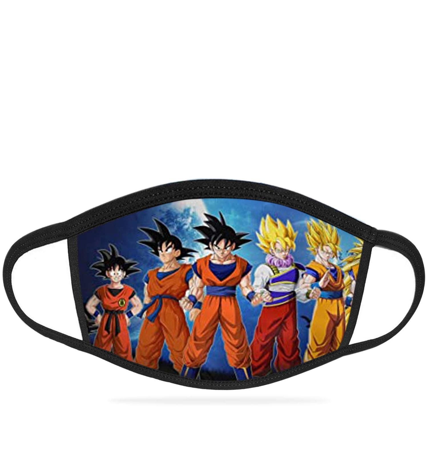YNR Kids Boys Girls Face Mask Washable Breathable Reusable Mouth Protection Fun Printable Dragon Ball Z