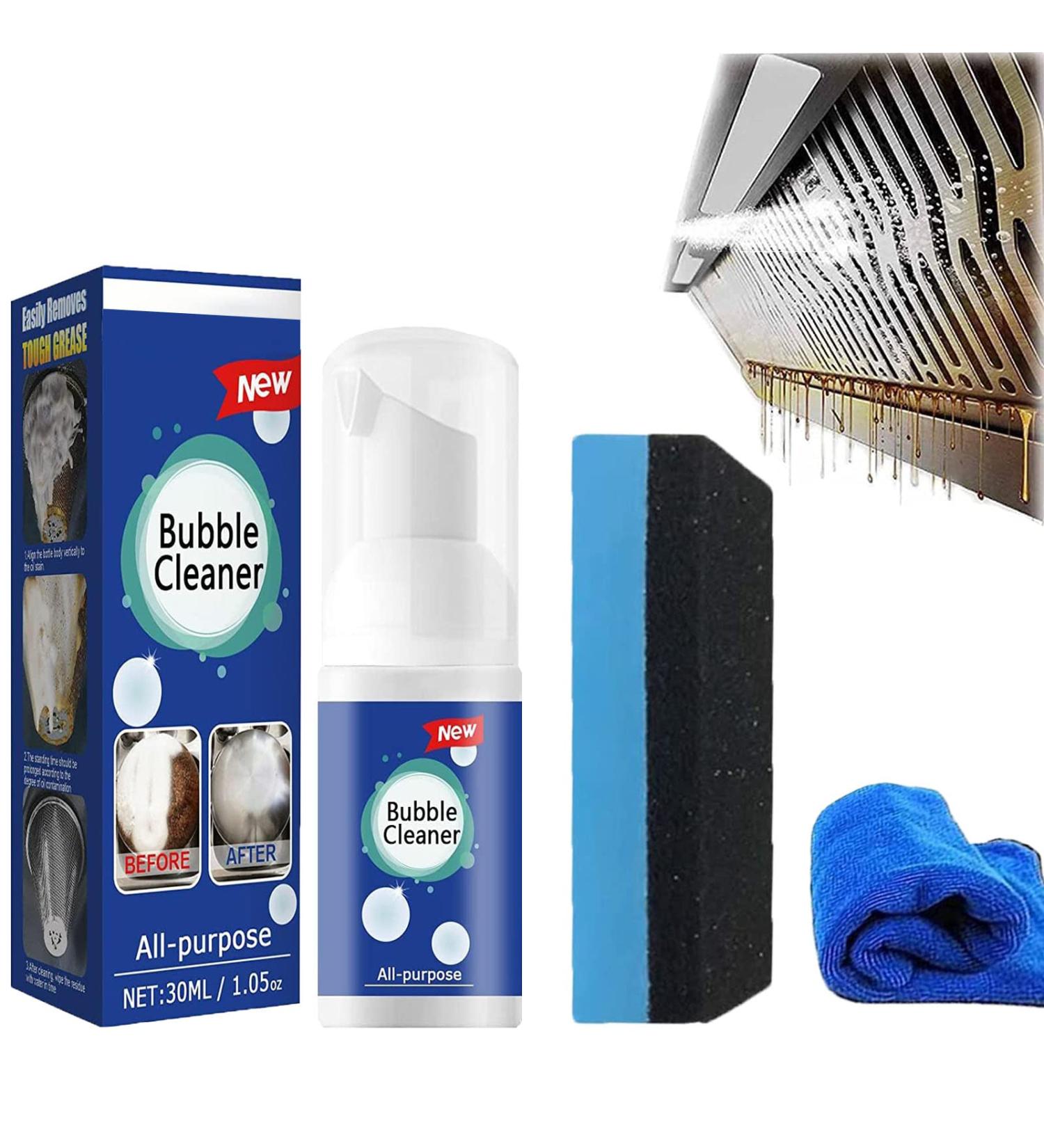 All-Purpose Bubble Cleaner Bubble Cleaner Foam Foaming Heavy Oil Stain Cleaner Powerful Stain Removing Foam Cleaner Stubborn Grease & Grime Remover Bubble Spray (30ml 1pcs) 30ml 1pcs - Buy Online on GoSupps.com