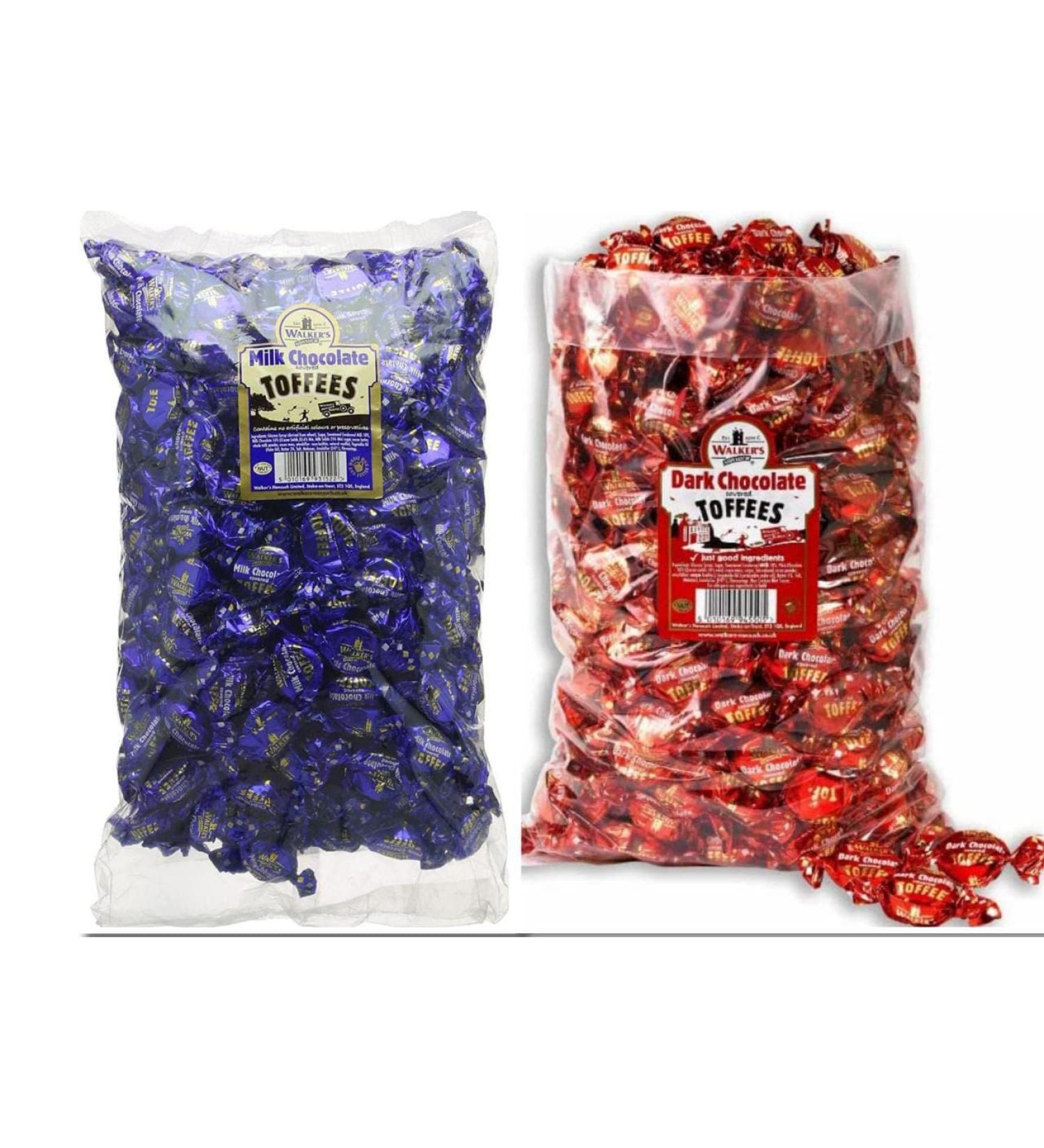 Walkers Milk Choc Covered Toffee & Walkers Dark Choc Toffee 500 G Each Delicious Tasty And Twisty Treat Gift Hamper For Birthday Christmas Sold By Kidzbuzz - Buy Online on GoSupps.com