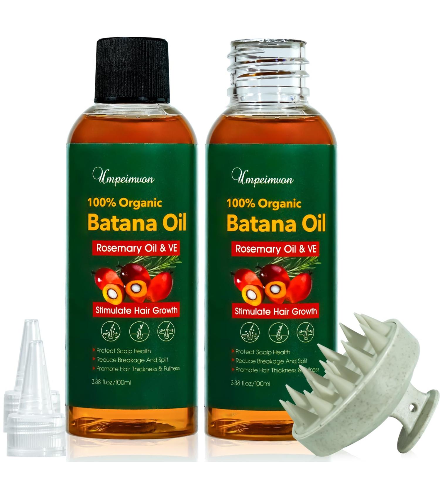 Organic Batana Oil 2 Pack for Hair Growth | Rosemary & Vitamin E Blend | Boost Thickness & Nourish Scalp - 6.76 fl. oz - Buy Online on GoSupps.com