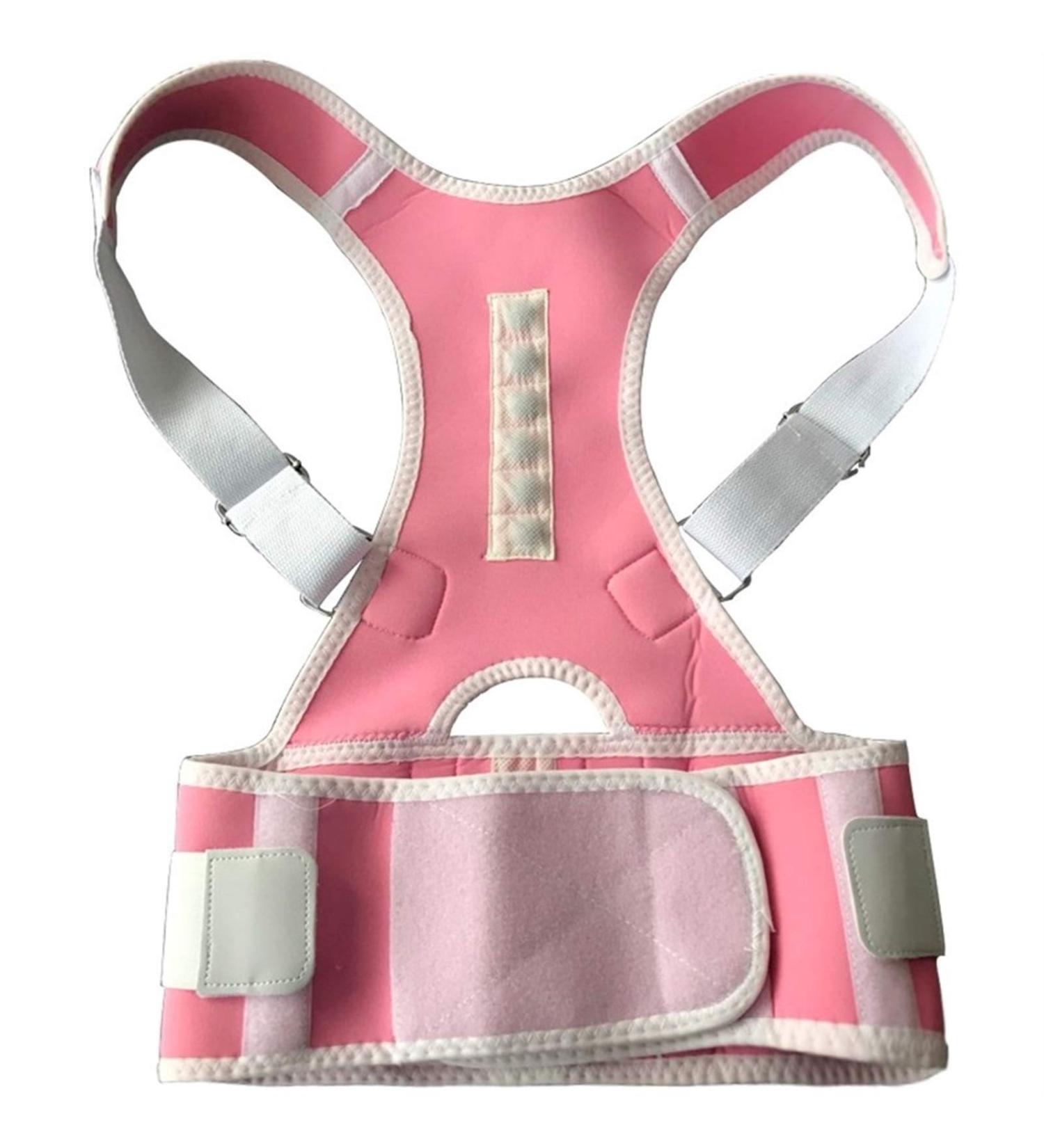 Posture Corrector Shoulder Bandage Back Orthopedic Posture Correction Lower Back Support Belt Men Women Good (Pink XL) (Rosa M) - Buy Online on GoSupps.com