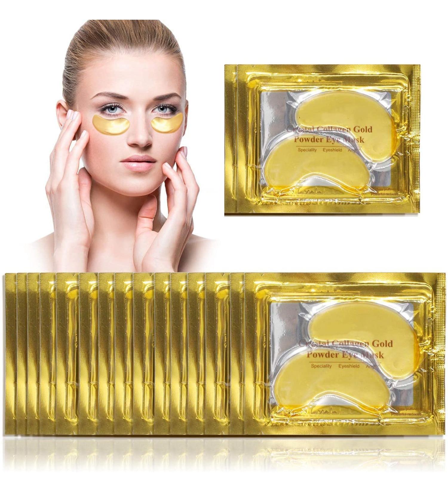 24K Collagen Eye Mask - Premium Anti-Aging & Moisturizing Treatment for Dark Circles Eye Bags & Fine Lines (10 Pairs) - Buy Online on GoSupps.com
