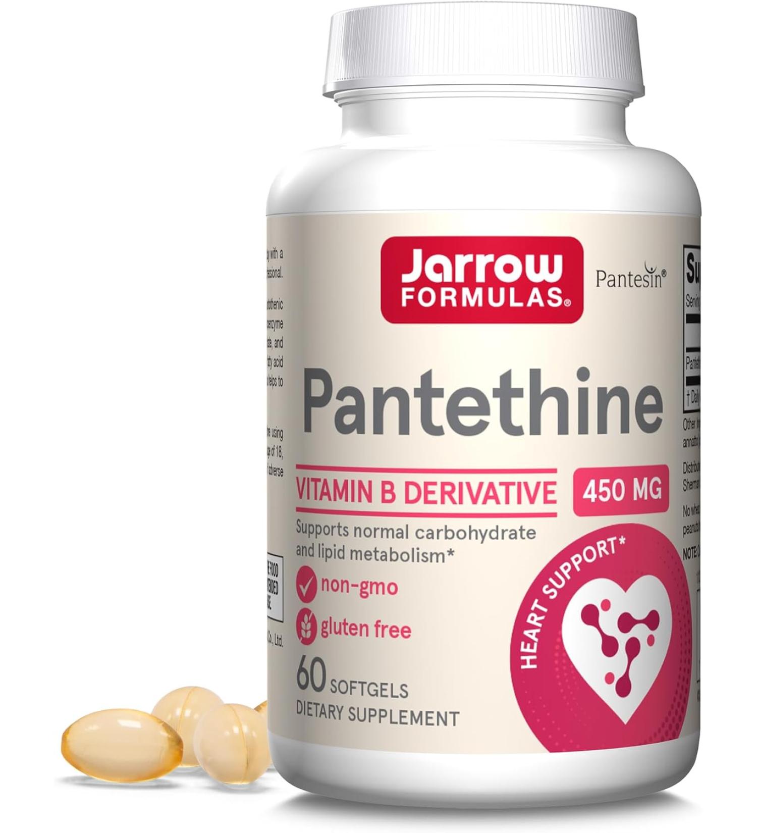 Jarrow Formulas Pantethine 450 mg - 60 Softgels for Energy & Metabolism Support - Buy Online on GoSupps.com