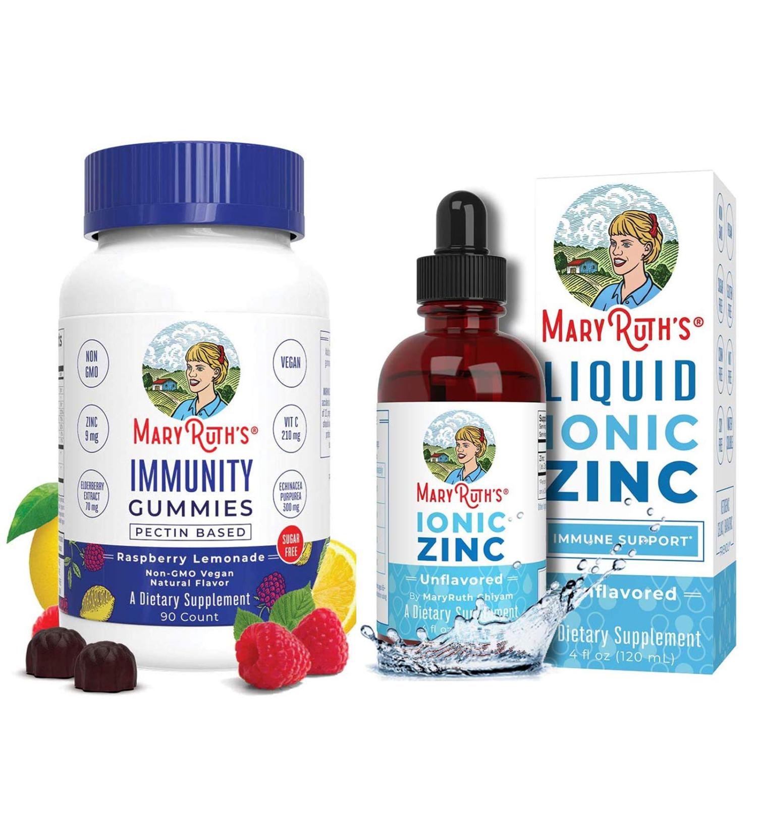 MaryRuth Organics Immunity Gummies - Pectin Raspberry Lemonade - 90 Count - Buy Online on GoSupps.com