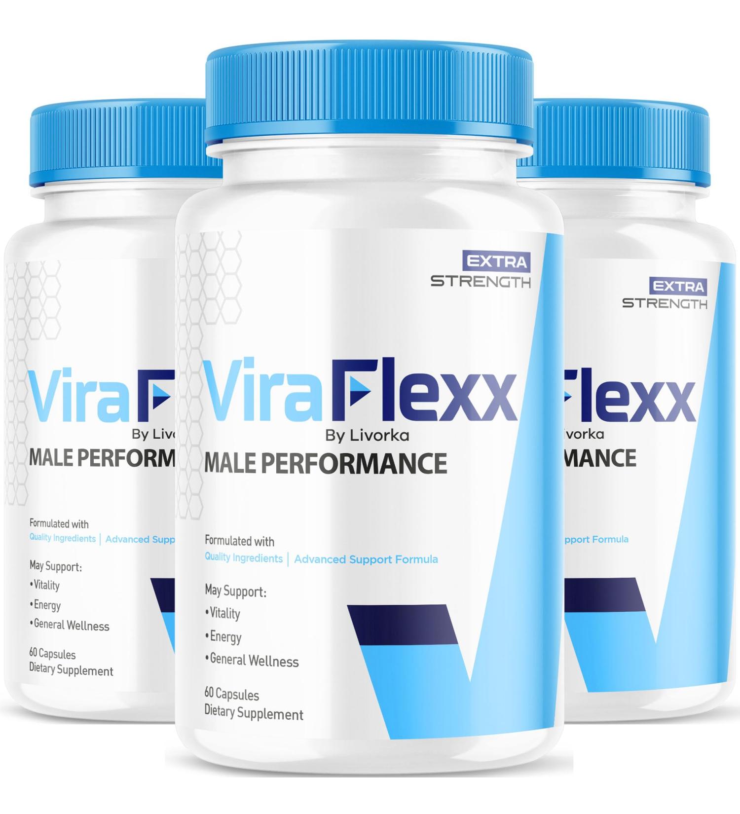 (3 Pack) ViraFlexx Pro Capsules for Men Original ViraFlexx Pro Male Support Pills All Natural Support Overall Health ViraFlex Premium Advanced Formula Vira Flexx Reviews 180 Capsules for 3 Months - Buy Online on GoSupps.com