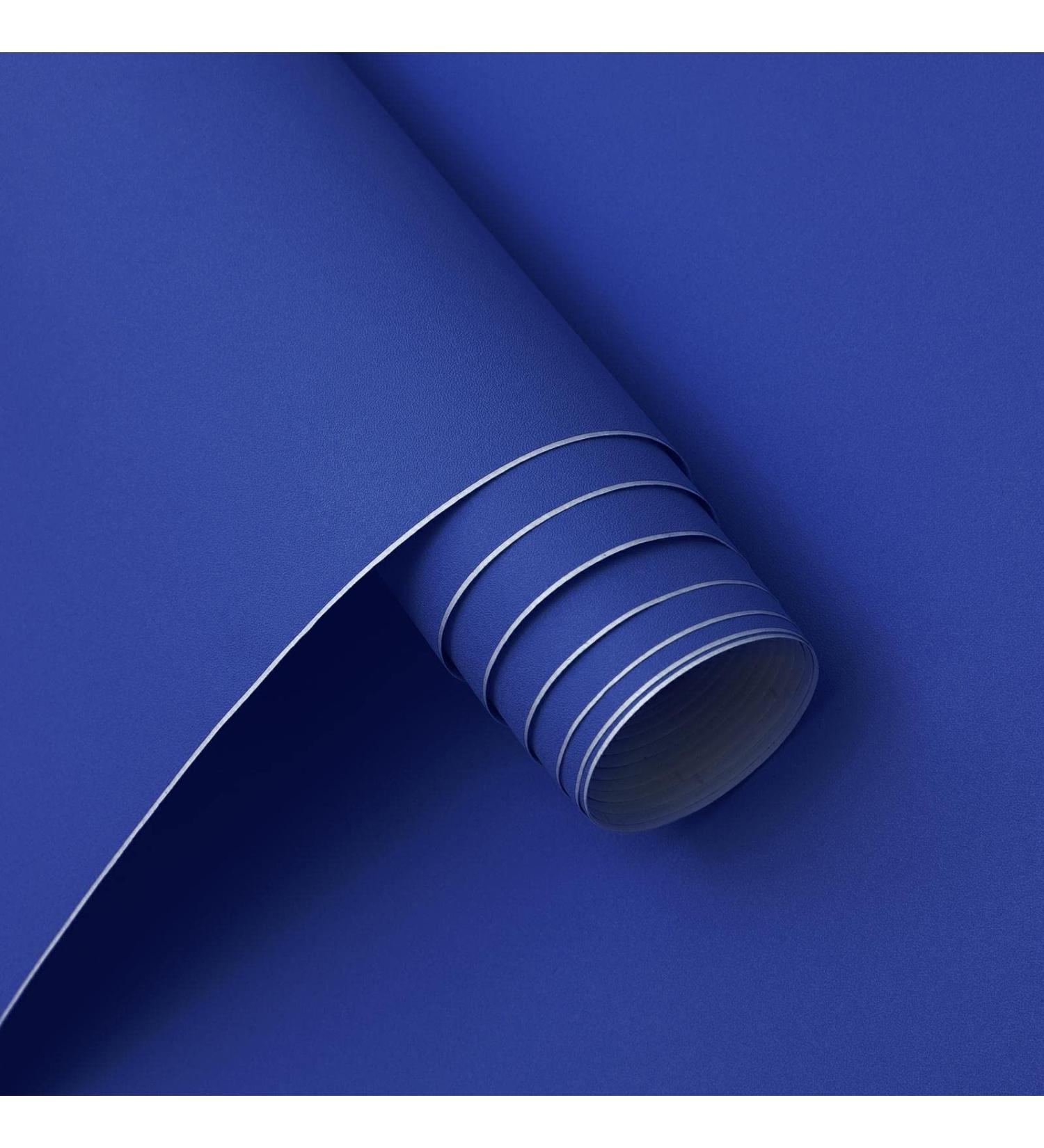 15.7x394 Blue Peel and Stick Wallpaper - Waterproof Self Adhesive Contact Paper for Wall, Furniture, Countertop - Dark Blue Vinyl Film - Buy Online on GoSupps.com