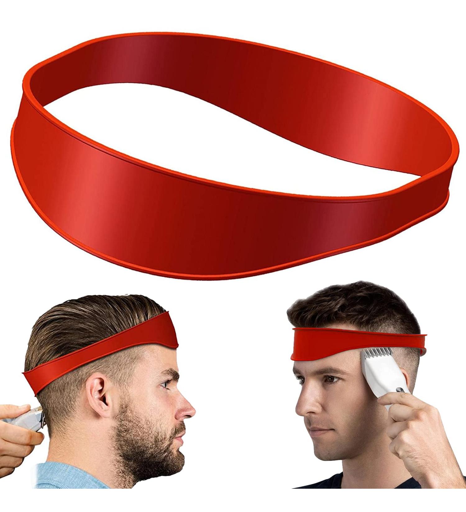 ACKNOUR Neckline Shaving Template & Trimming Guide - Red Silicone Haircut Band for DIY Home Haircuts - Fade & Taper Guide for Clippers - Buy Online on GoSupps.com