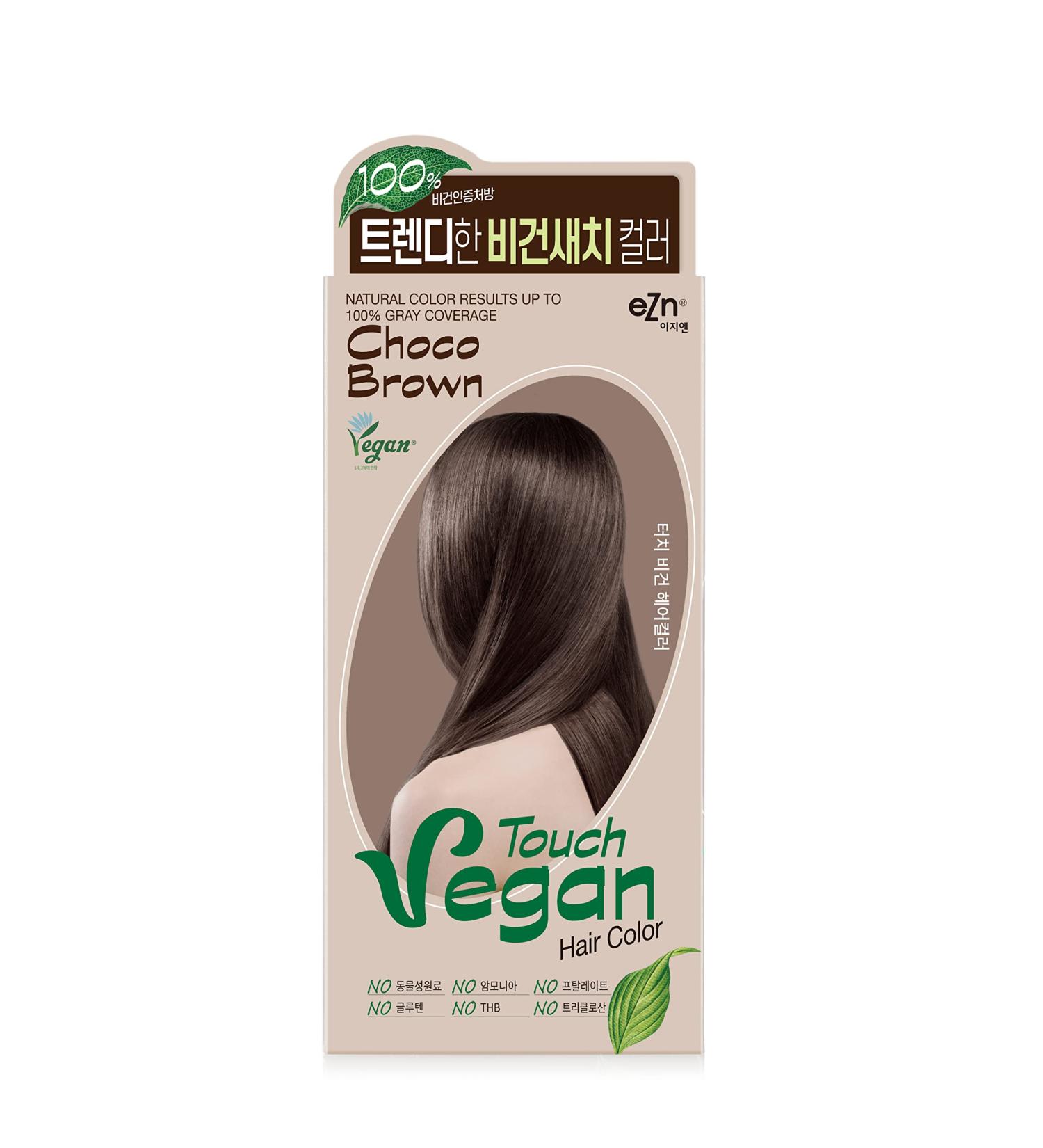 eZn Touch Vegan Permanent Hair Color Permanent Hair Dye Ammonia Free No THB No Triclosan No Phthalates No Gluten Vegan Cruelty Free up to 100% Gray Coverage (Choco Brown) - Buy Online on GoSupps.com