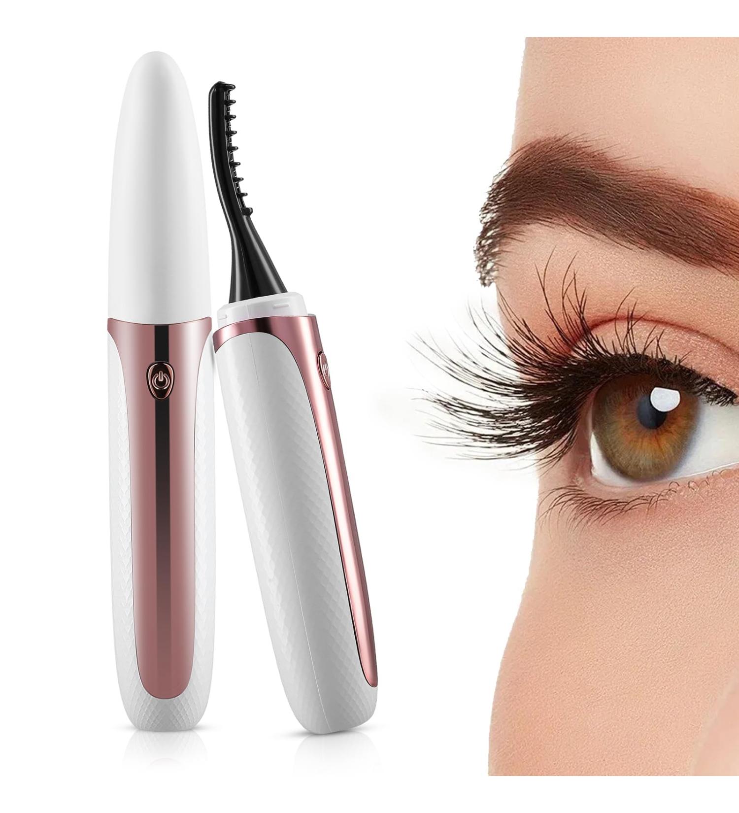 Heated Eyelash Curler Electric Eyelash Curler with 4 Adjustable Temperatures Heated Eyelash Curler with Fast 15 Seconds Heating Eyelash Curler with Long Lasting - Buy Online on GoSupps.com