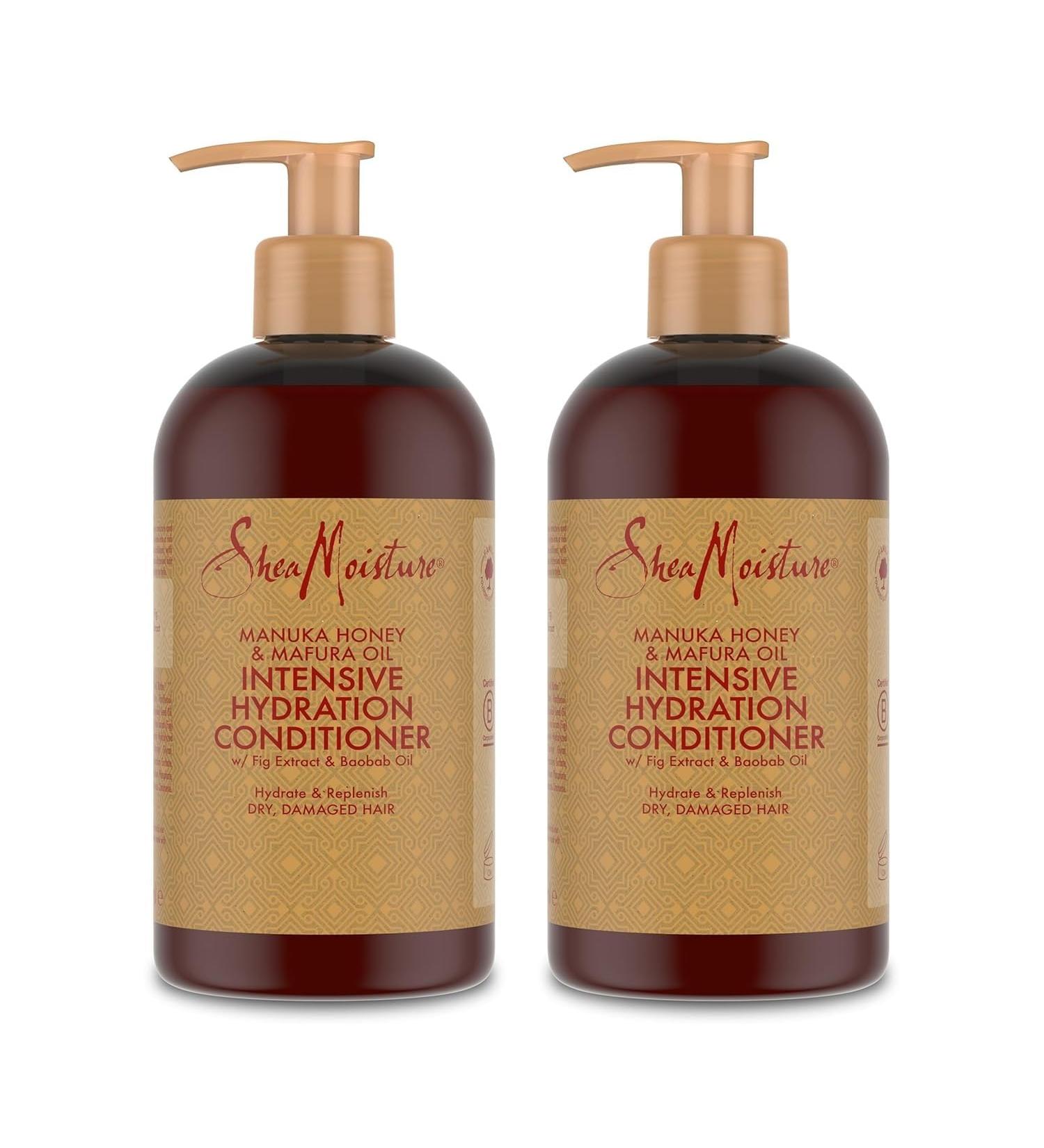 Unilever SheaMoisture Intensive Hydration Conditioner for dry damaged hair Manuka Honey & Mafura Oil for extra soft hair 2 x 384 ml - Buy Online on GoSupps.com