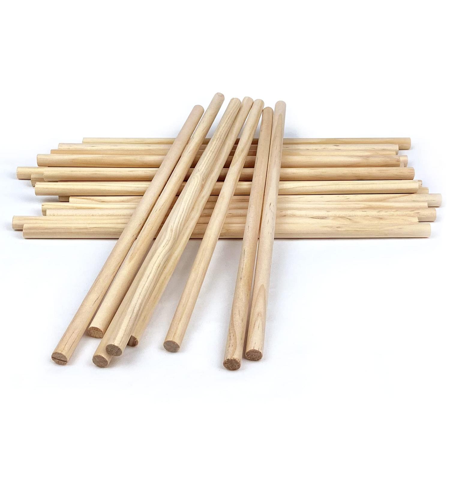 12 Inch Wooden Dowel Rods - 25 PCS Unfinished Round Sticks for DIY Crafts and Events - Buy Online on GoSupps.com