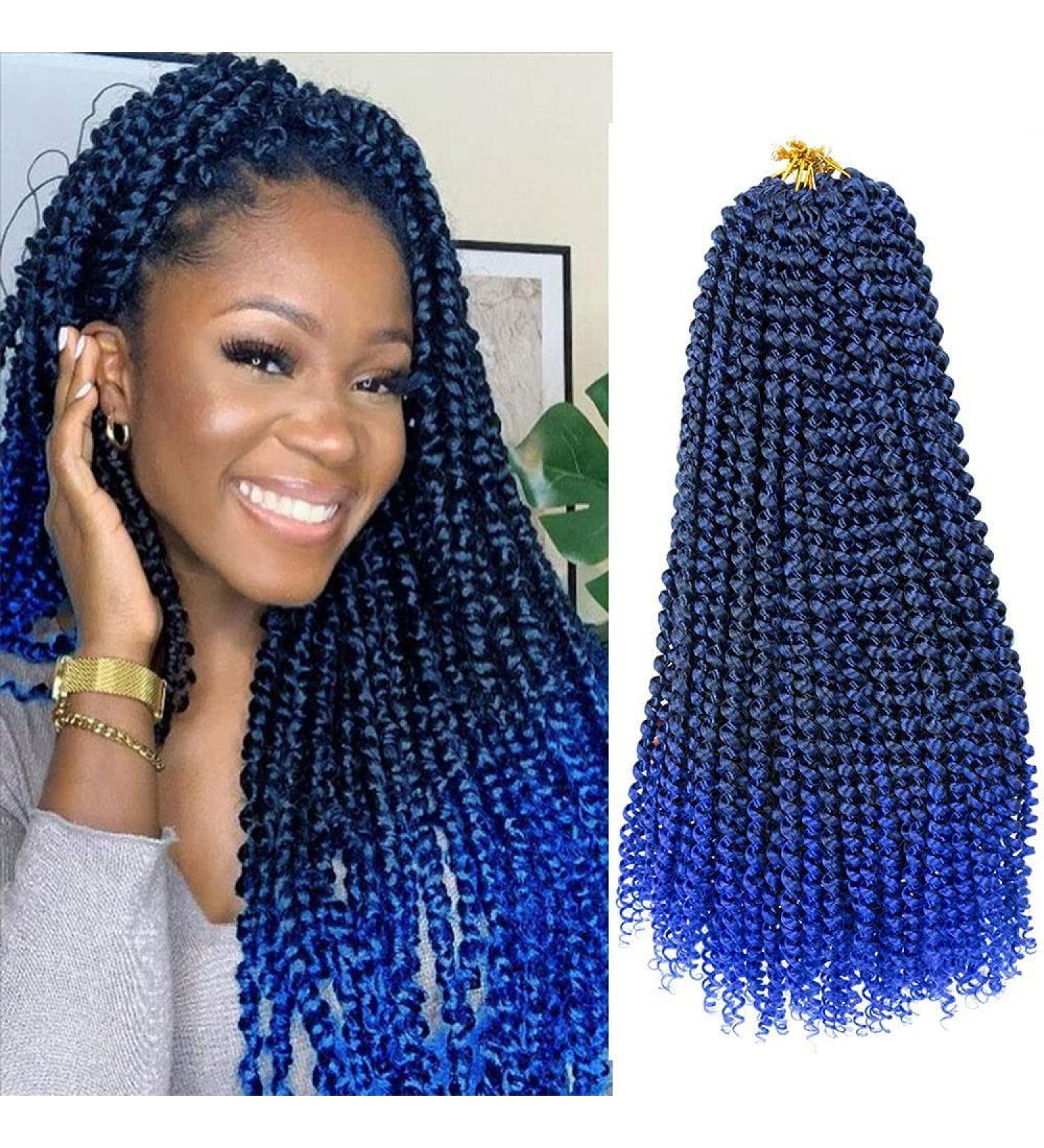 Passion Twist Hair Extensions - 7 Packs of 18-Inch T1B-Blue# Synthetic Crochet Hair for Bohemian Styles | Hair Yddm - Buy Online on GoSupps.com