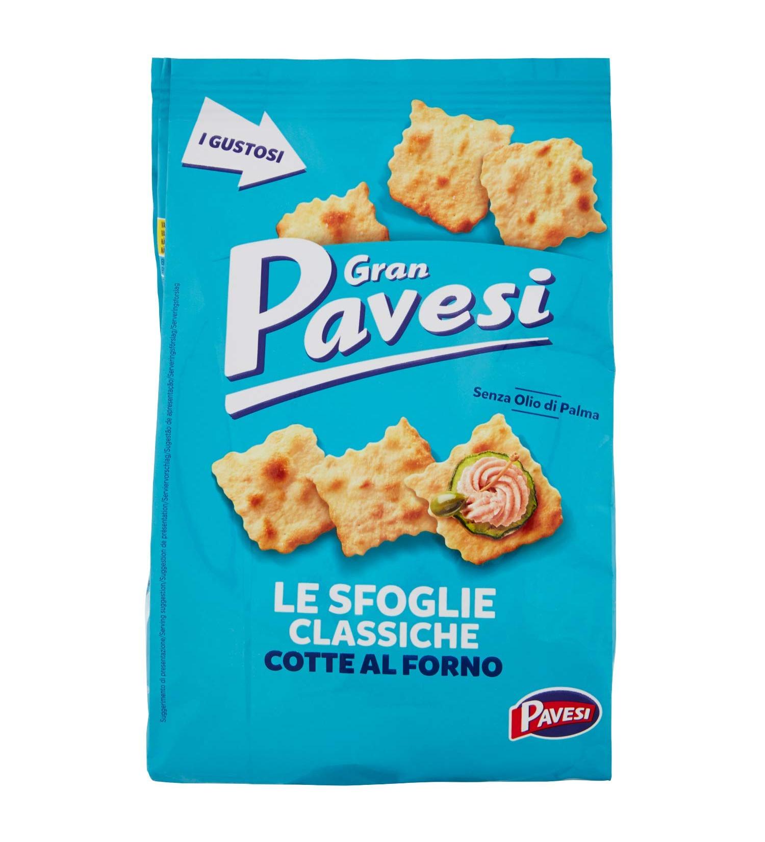  Pavesi Gran Pavesi Le Sfoglie Classiche Pack of 3 oven-baked crackers without palm oil 190 g - Buy Online on GoSupps.com