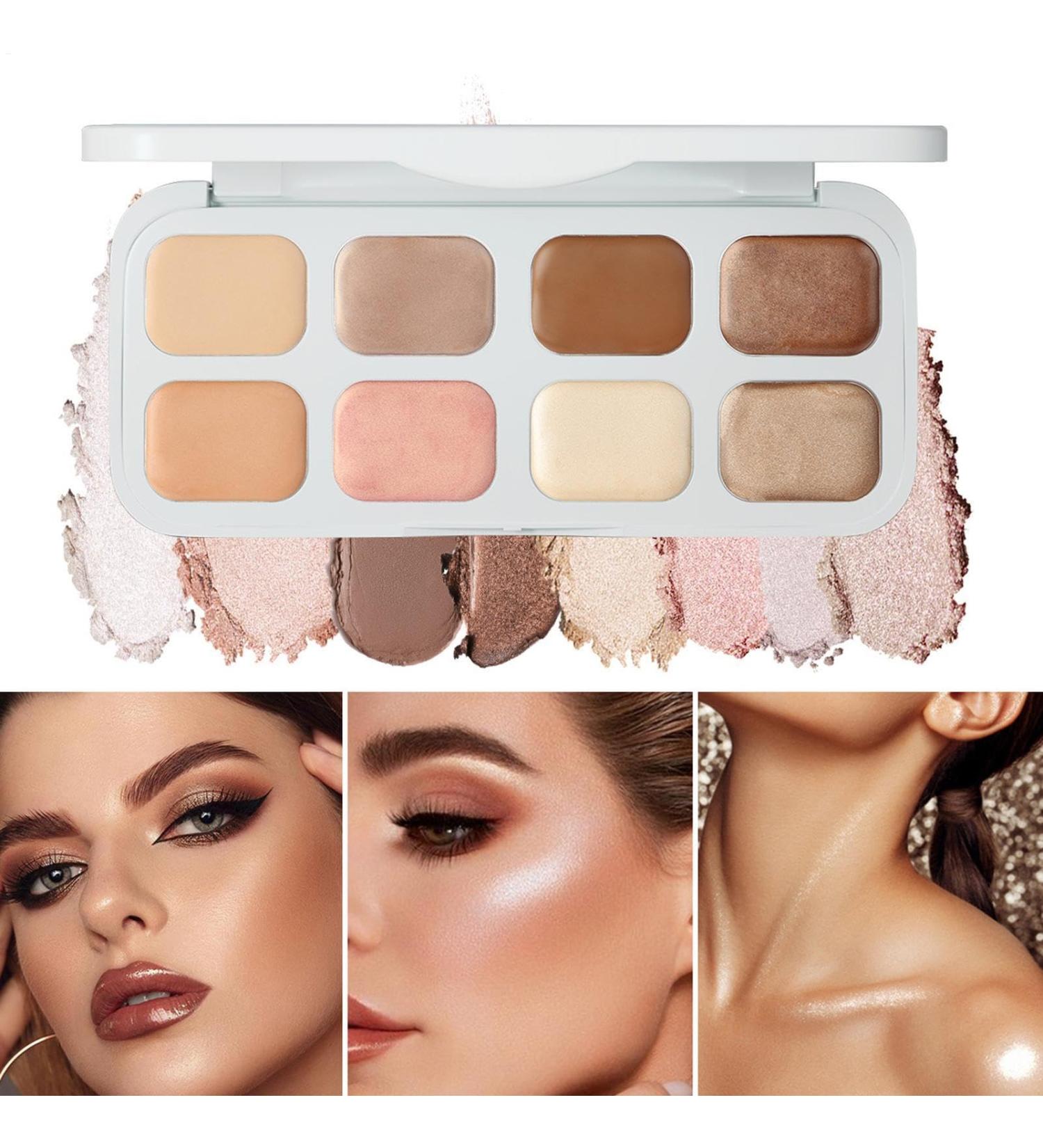  G n rique Cream Makeup Palette Eye Shadow Concealer Palette 8-color Makeup Palette Long-lasting Makeup Palette Color Correcting Cream Makeup Concealer And Eye Shadow Kit Girls Makeup Palette Set Professional C - Buy Online on GoSupps.com