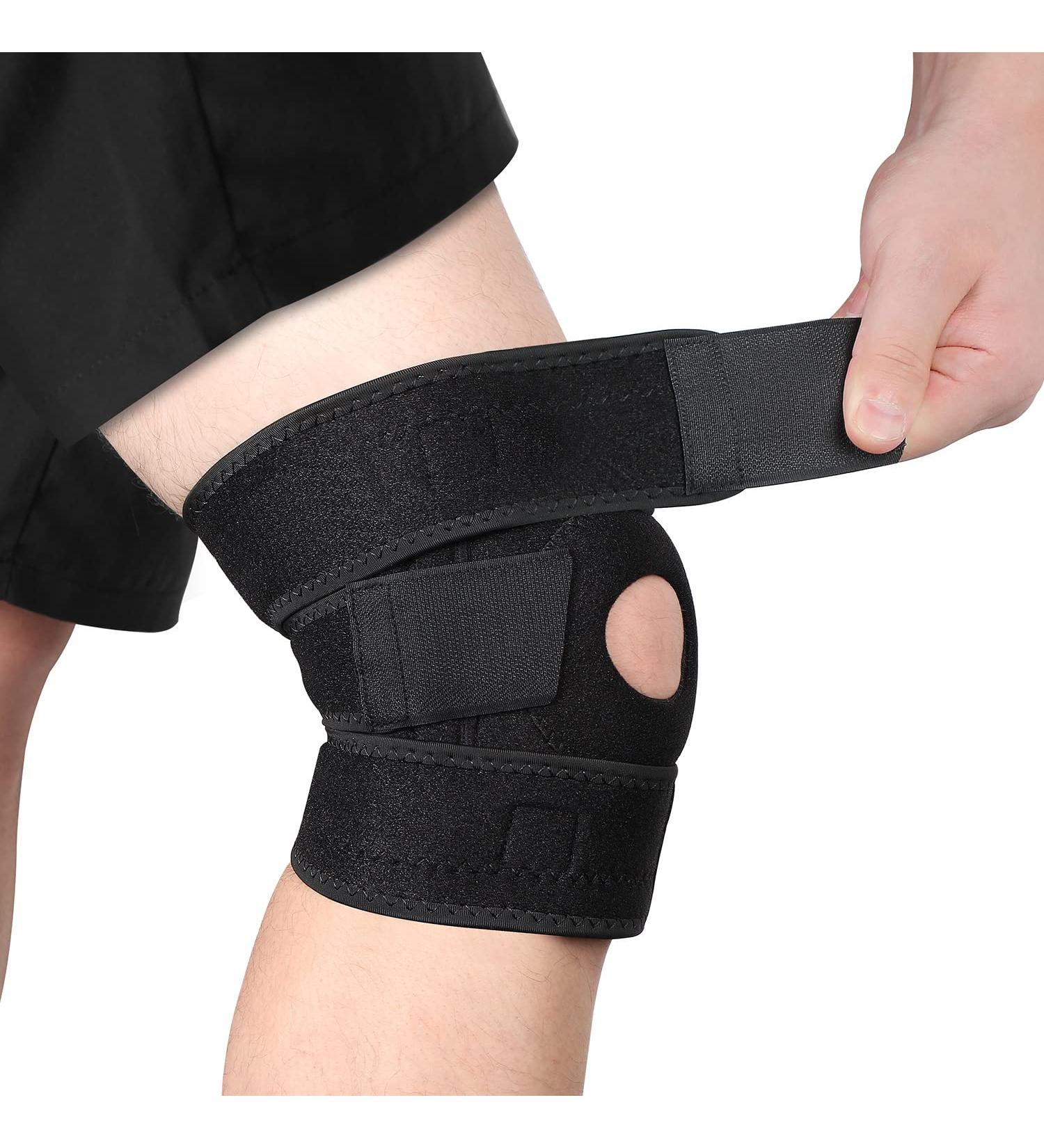 Adjustable Knee Brace with Side Stabilizers | Compression Sleeve for Meniscus Tear & Knee Pain Relief | ACL MCL Injury Recovery Support for Men & Women - Buy Online on GoSupps.com