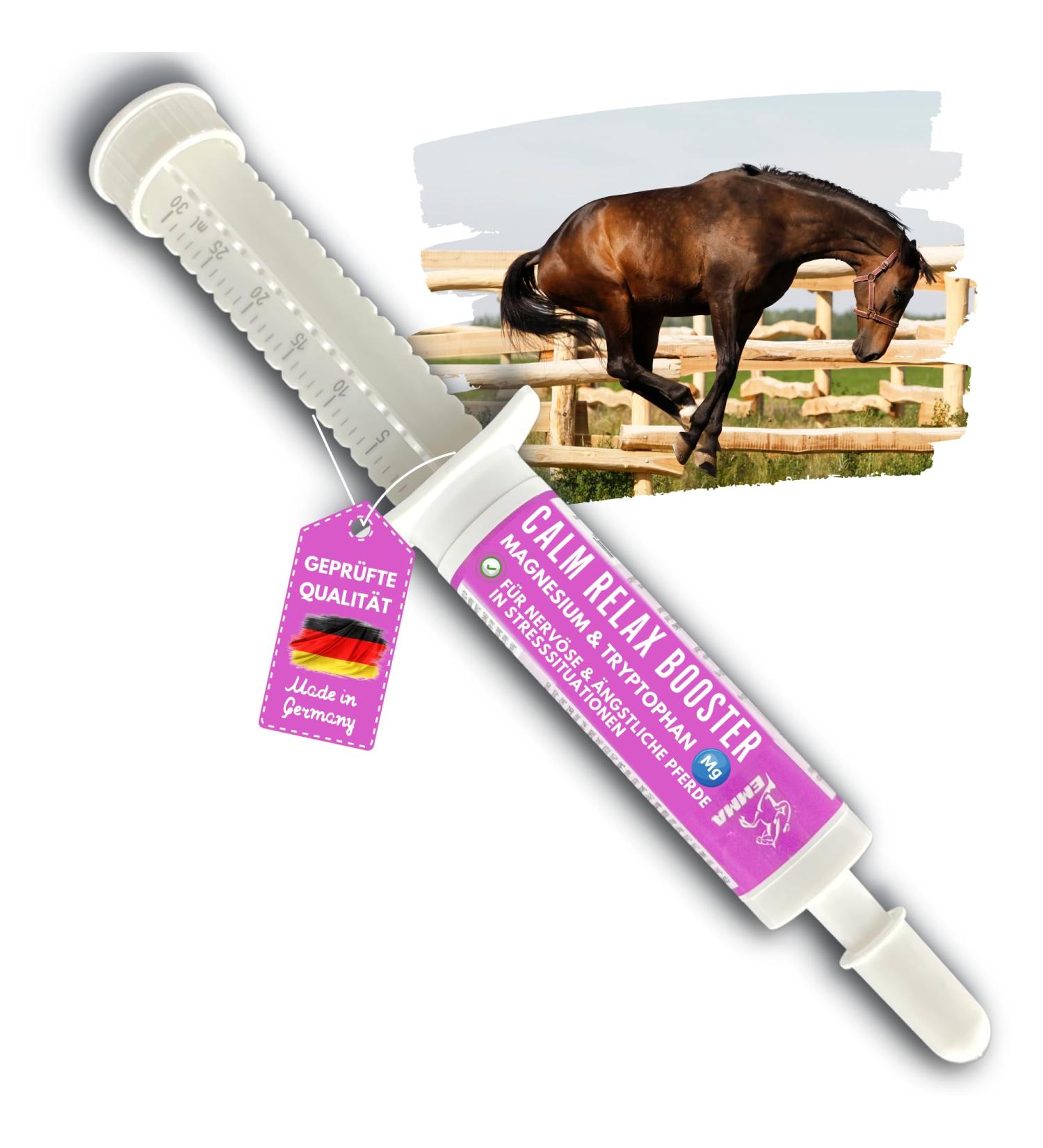 Emma Magnesium Horse Paste 30ml - Calming & Relaxation Formula with L-Tryptophan for Stress Relief in Horses - Buy Online on GoSupps.com