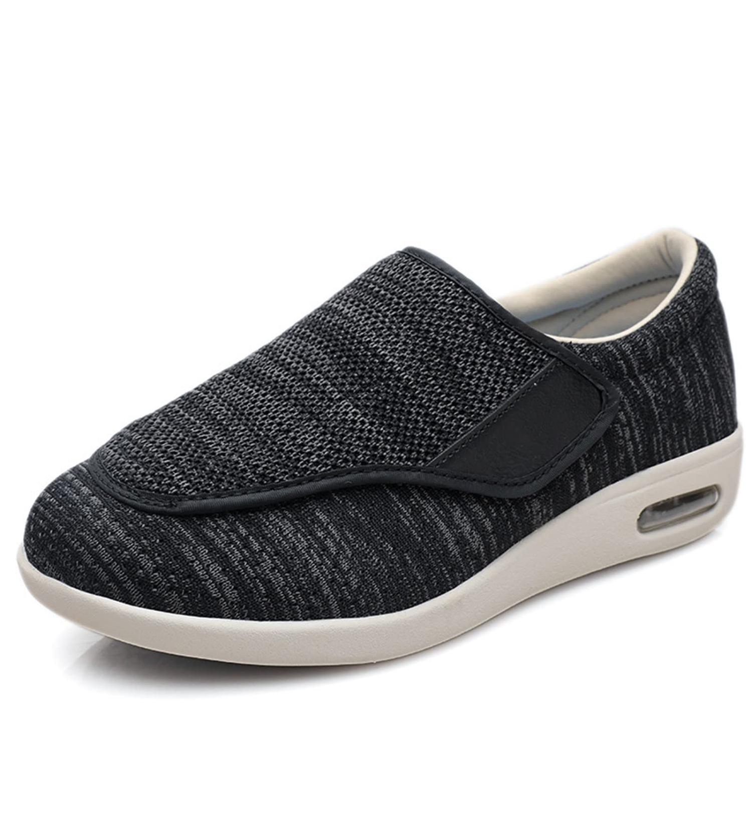 KXSM Unisex Diabetic Slippers | Memory Foam | Adjustable Open Toe | Comfort Shoes for Swollen Feet | Grey 41EUR - Buy Online on GoSupps.com