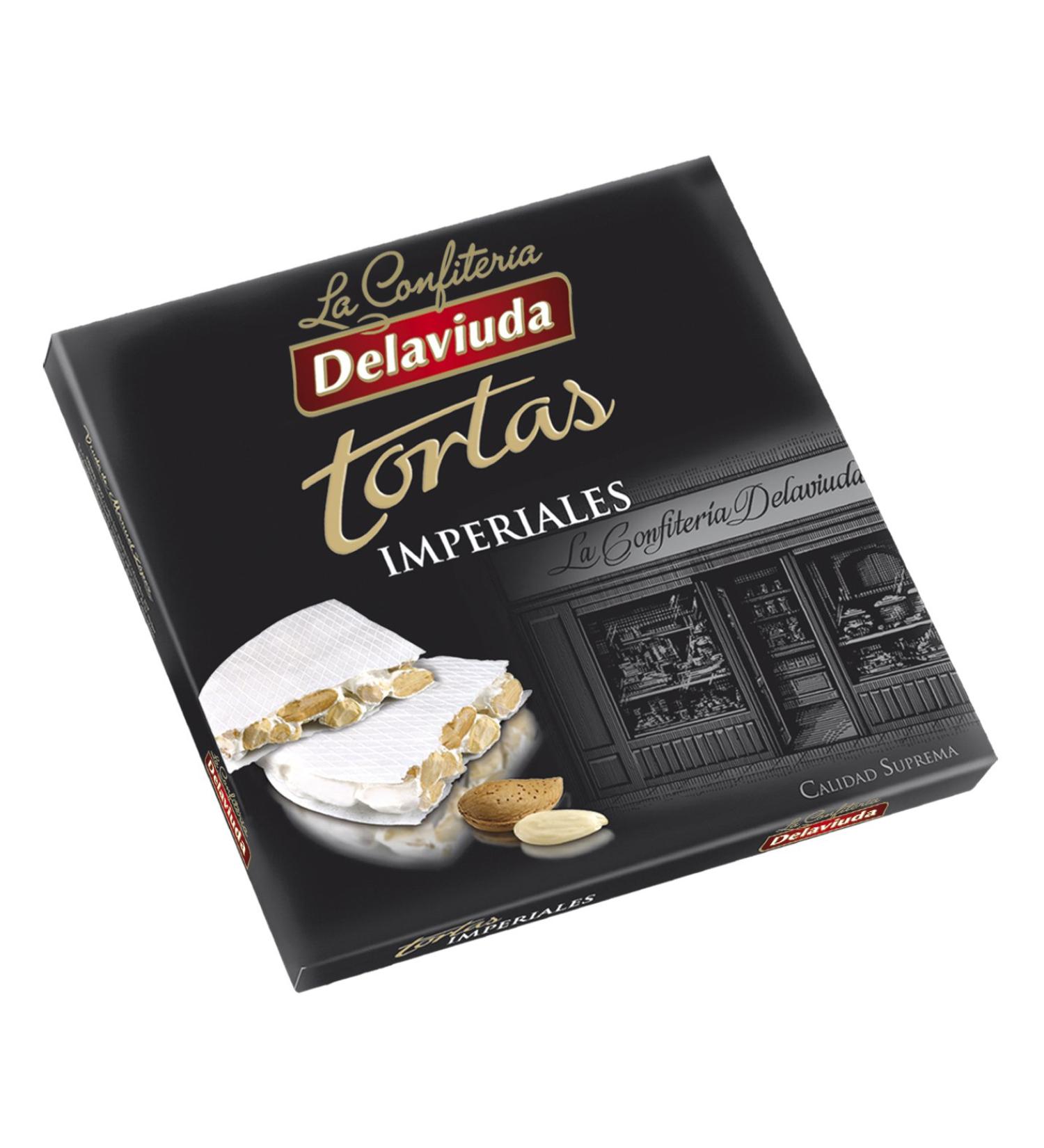 Delaviuda - Turron Torta Imperial Hard Almond Nougat Gallette - Supreme Quality - 200g (Gluten Free) - (Turron) Spanish Product / Spanish Nougat - Buy Online on GoSupps.com