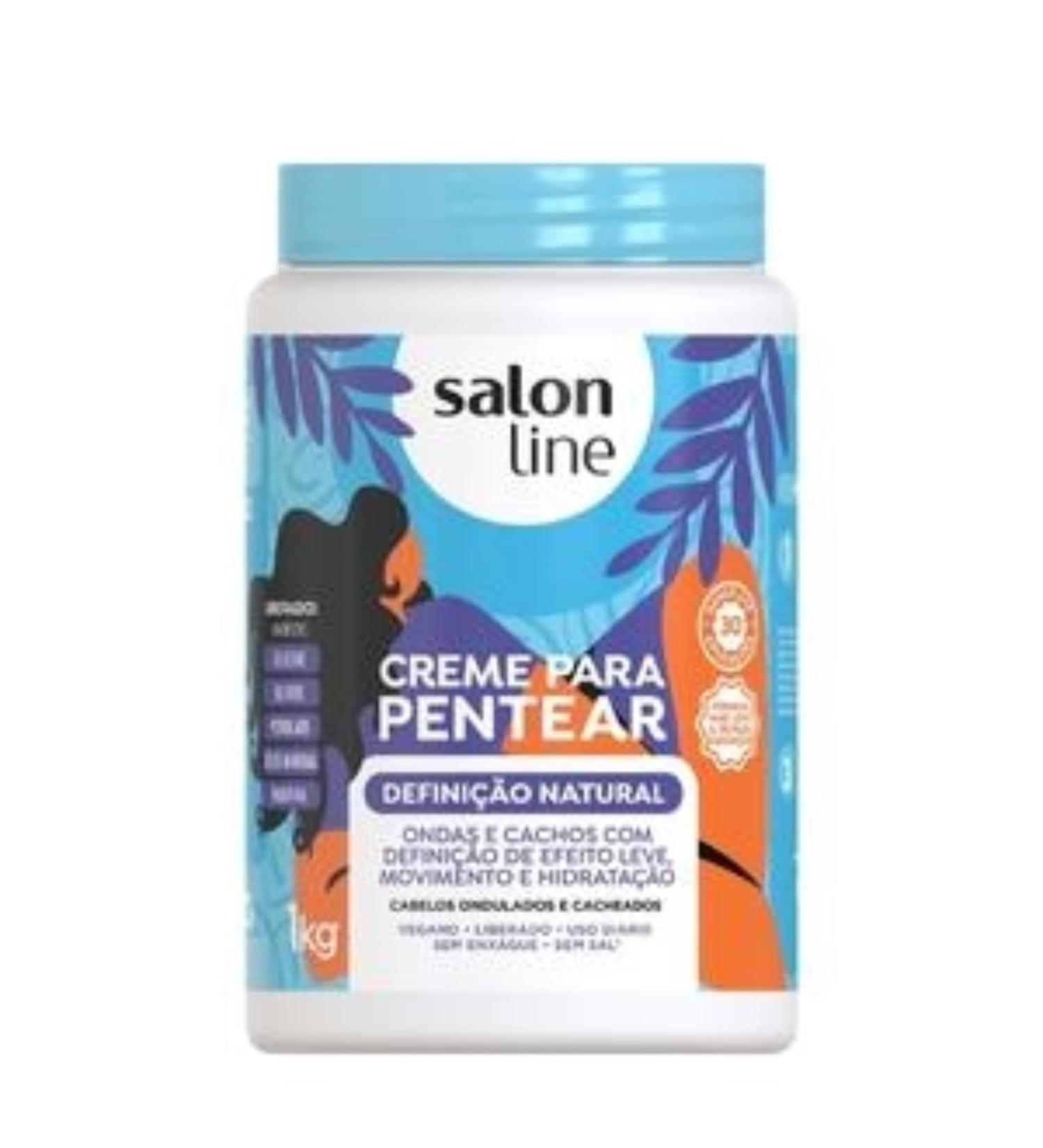 Salon Line - Linha Creme Para Pentear - Definicao Natural 1000 Gr - (Combing Cream Collection - Natural Definition Net 33.81 Oz)