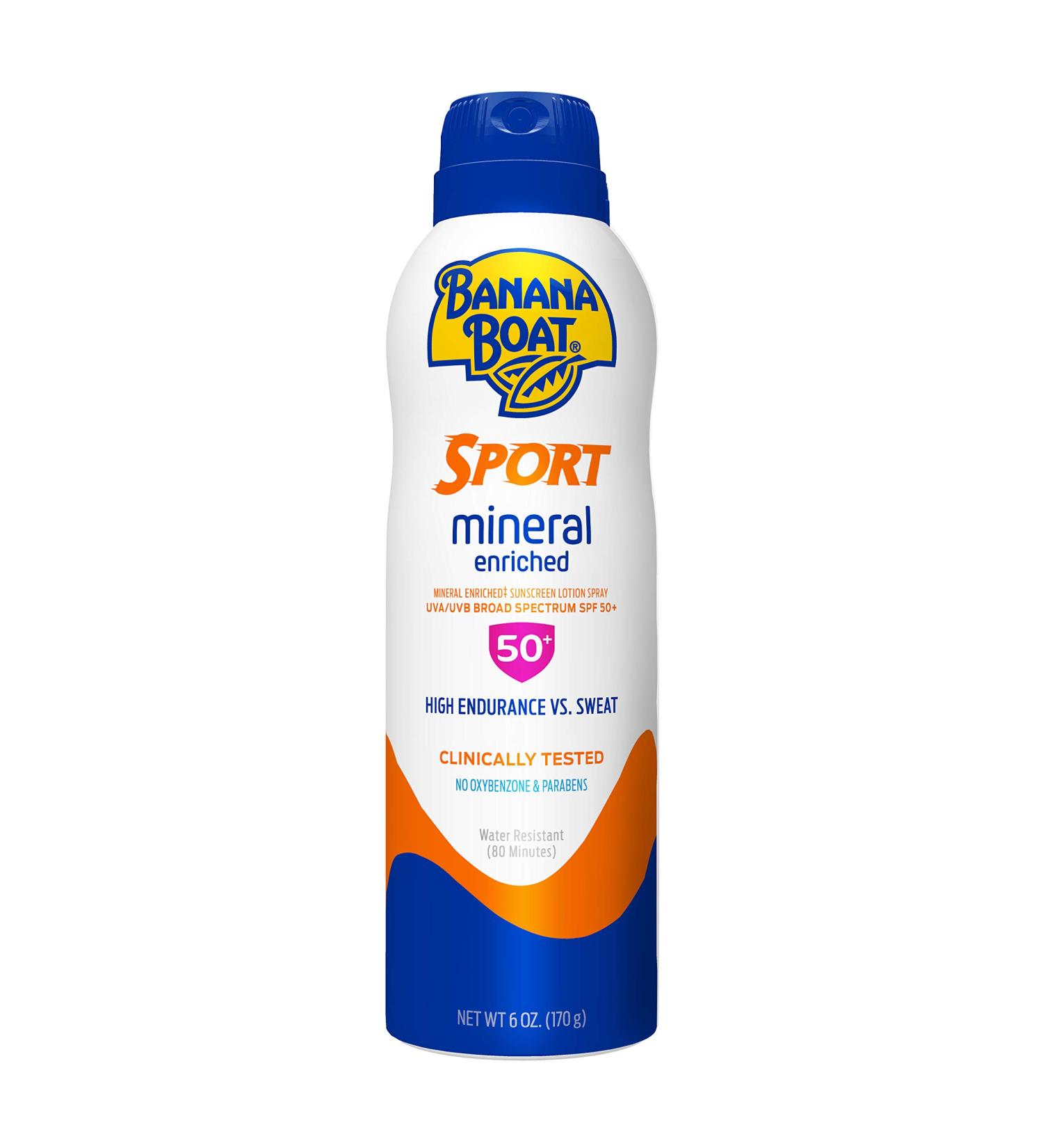 Banana Boat Sport Mineral Enriched SPF 50 Reef Friendly Sunscreen Spray 6oz - Buy Online on GoSupps.com