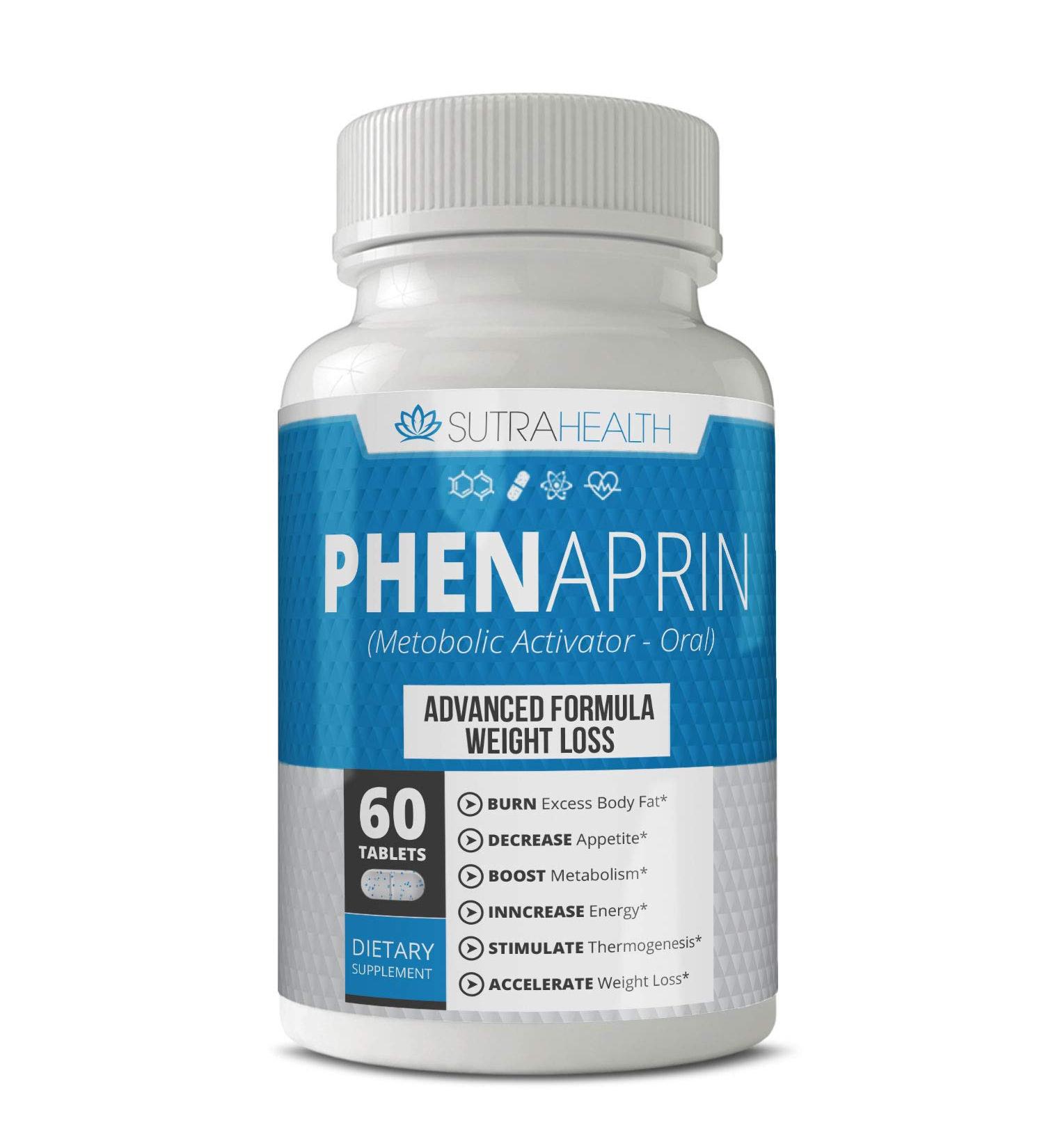 PhenAprin Diet Pills - Appetite Suppressant for Weight Loss & Energy Boost - Optimal Fat Burner Supplement for Metabolism - Promotes Mood & Brain Function - Buy Online on GoSupps.com