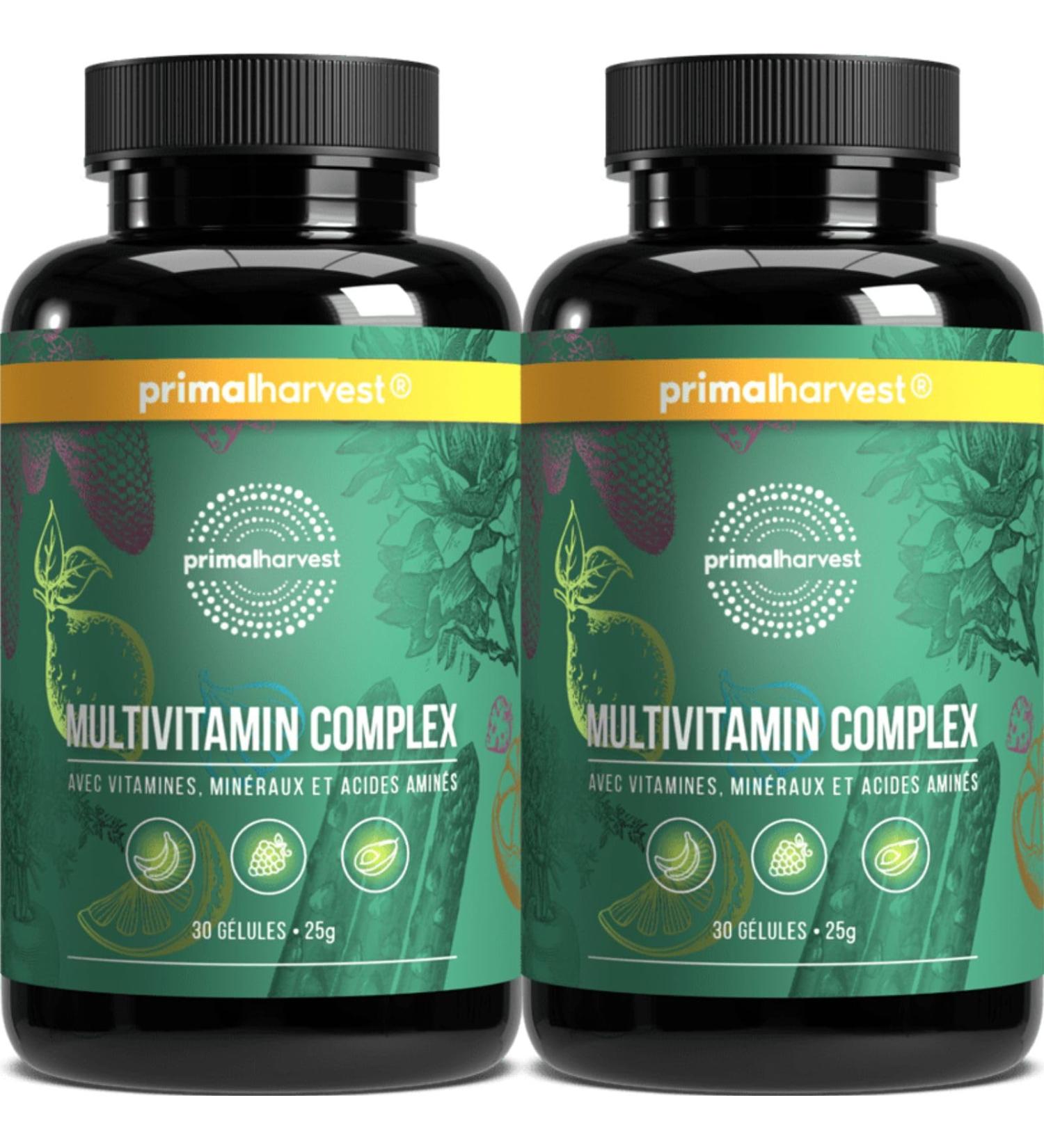 Primal Harvest Multivitamin tablets (60 servings) - High dosed - Multivitamin capsules with essential vitamins - Vitamins A C D K and minerals such as biotin zinc acid