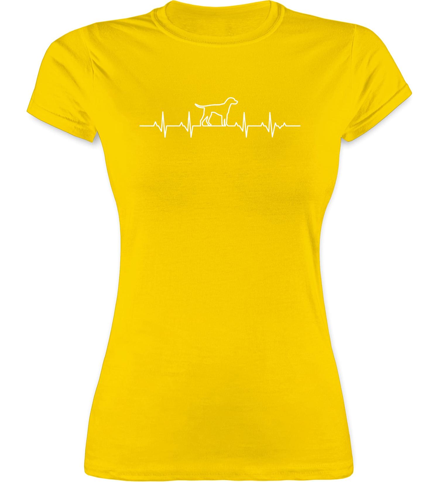 Shirtracer Women's Shirt - Heartbeat Dog Gift for Dog Owners - Yellow XL - Buy Online on GoSupps.com
