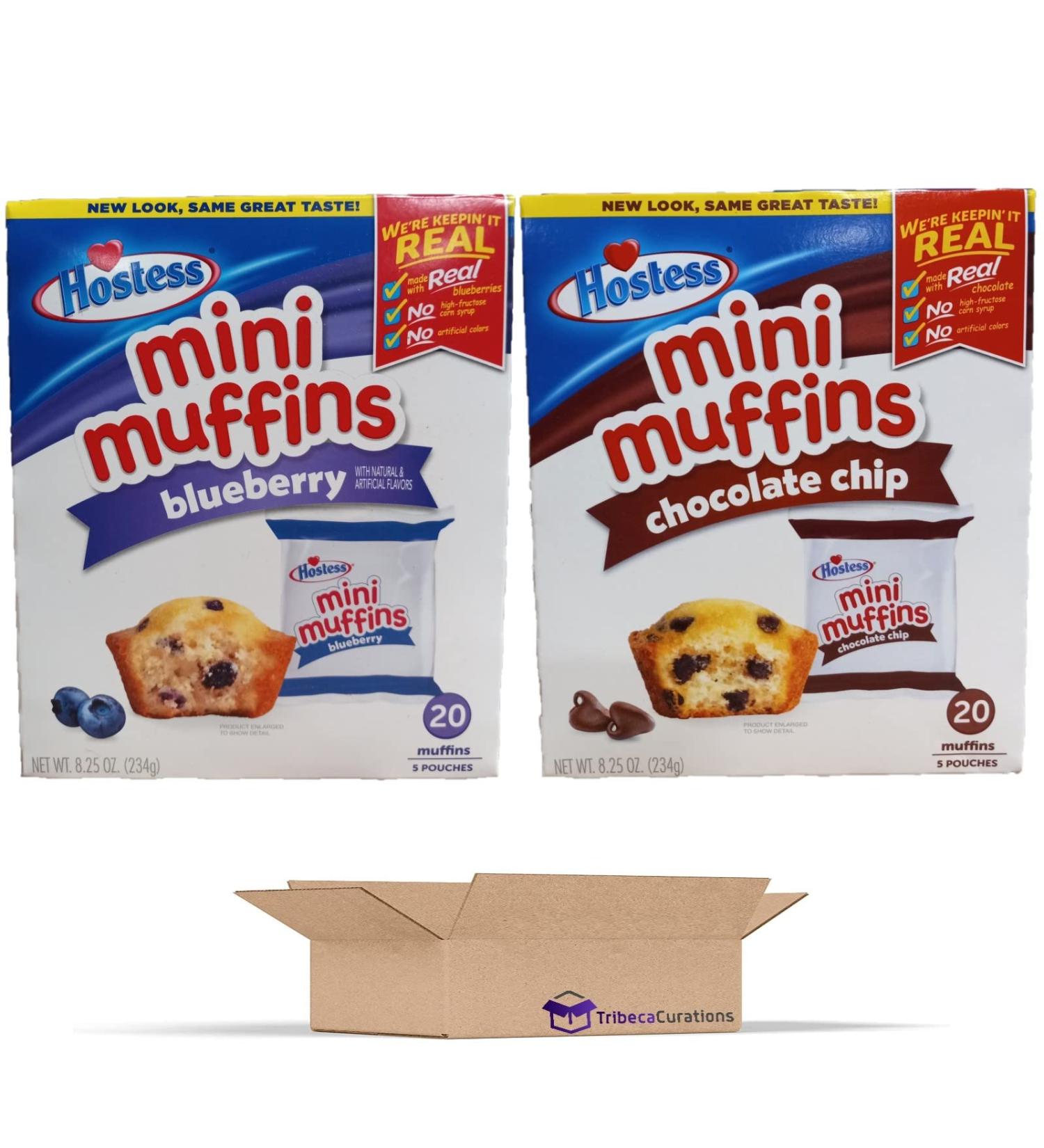 Hostess Mini Muffins Combo Pack - 8.25 oz (2 Pack, 40 Mini Muffins) - Buy Online on GoSupps.com