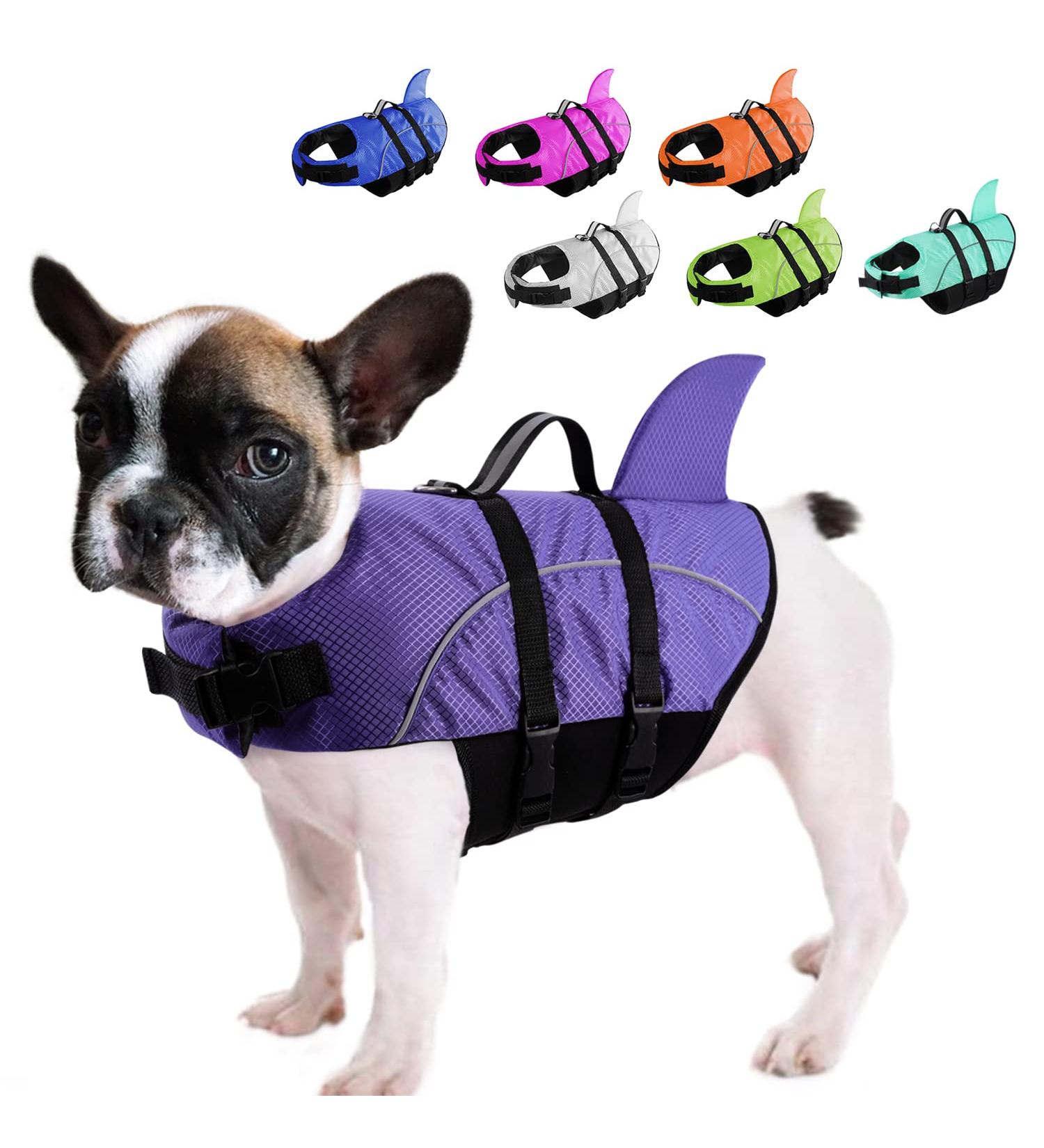 Queenmore Dogs Wowers RipStop Huideling - Lifeguard Dog Floatation Vest | XS Purple for Small Medium Large Dogs - Buy Online on GoSupps.com