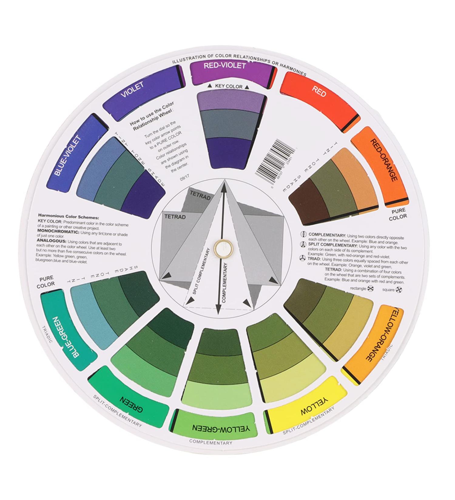 Color Wheel Mixing Guide for Paint and Makeup - Small Size - Buy Online on GoSupps.com
