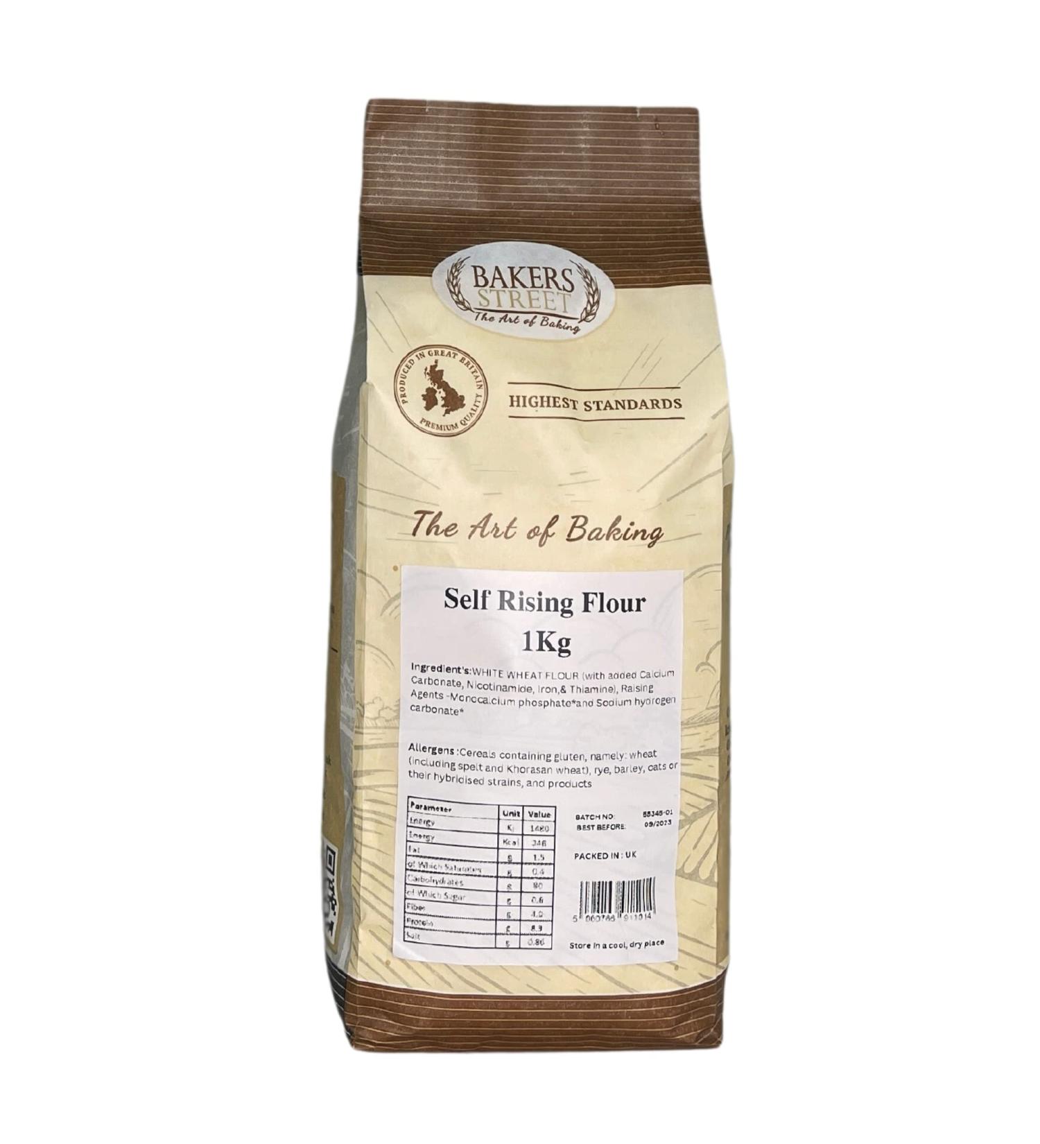 Bakers Street | Premium Quality Self Raising Flour 2X1Kg (2Kg) | Perfect for making cake biscuits and coockies - Buy Online on GoSupps.com