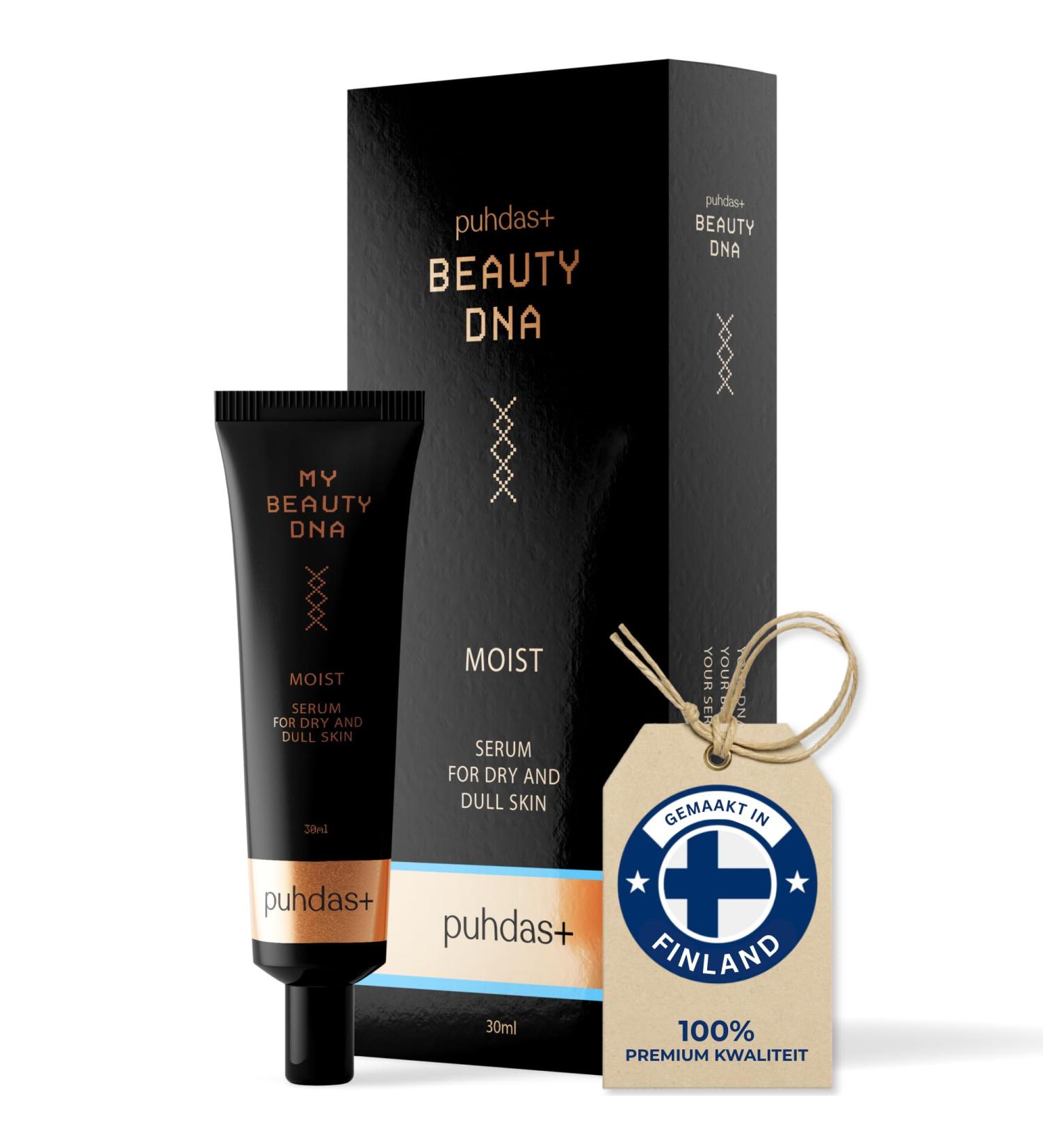 New Organics Oy BEAUTY DNA MOIST facial serum for dry and dull skin 30ml with powerful moisturizer saccharide isomerate Natural vegan formula Made in Finland - Buy Online on GoSupps.com