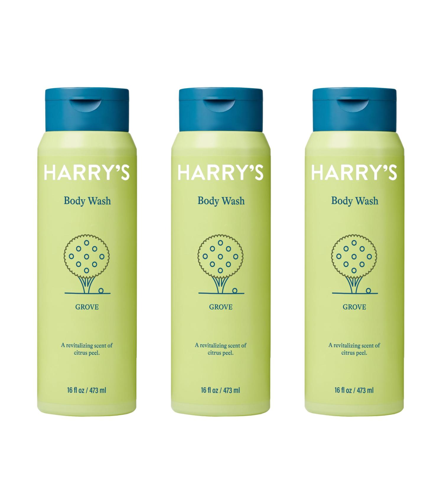 Harry's Body Wash Shower Gel for Men - Grove Scent - (3 Pack) 16 fl oz - Sensitive Skin Body Wash - No Parabens Sulfates or Dyes - Buy Online on GoSupps.com