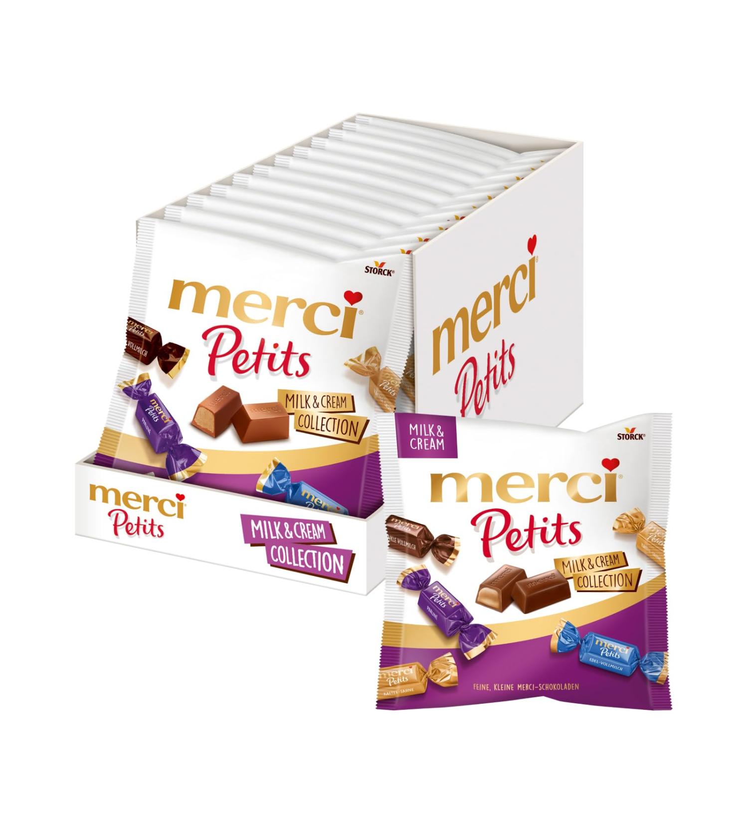 Merci Petits Milk and Cream Collection 12 x 125g | Gourmet Chocolate Mix | International Shipping Available - Buy Online on GoSupps.com