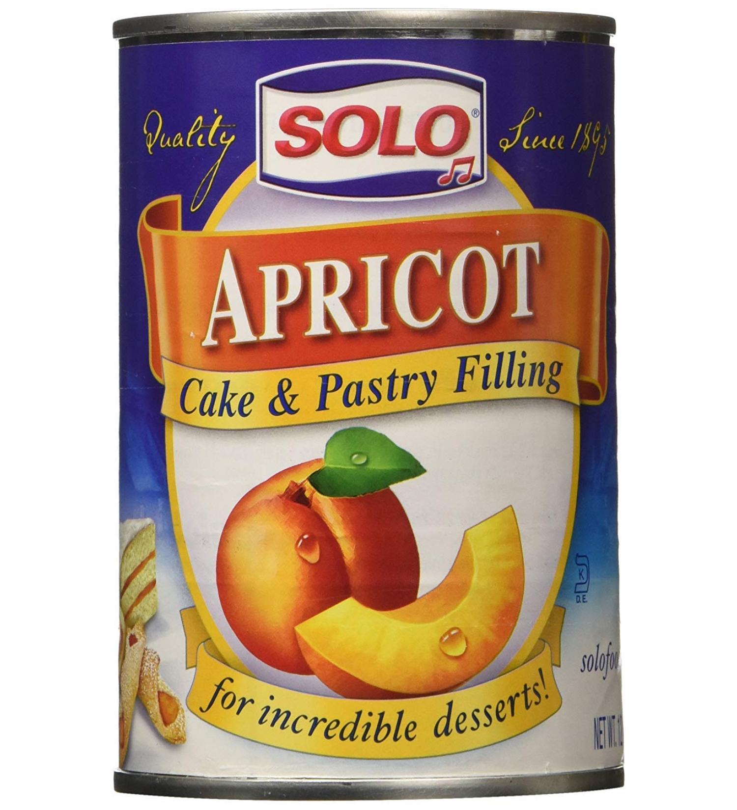 Solo Apricot Cake and Pastry Filling 12 Ounce (PACK OF 4)