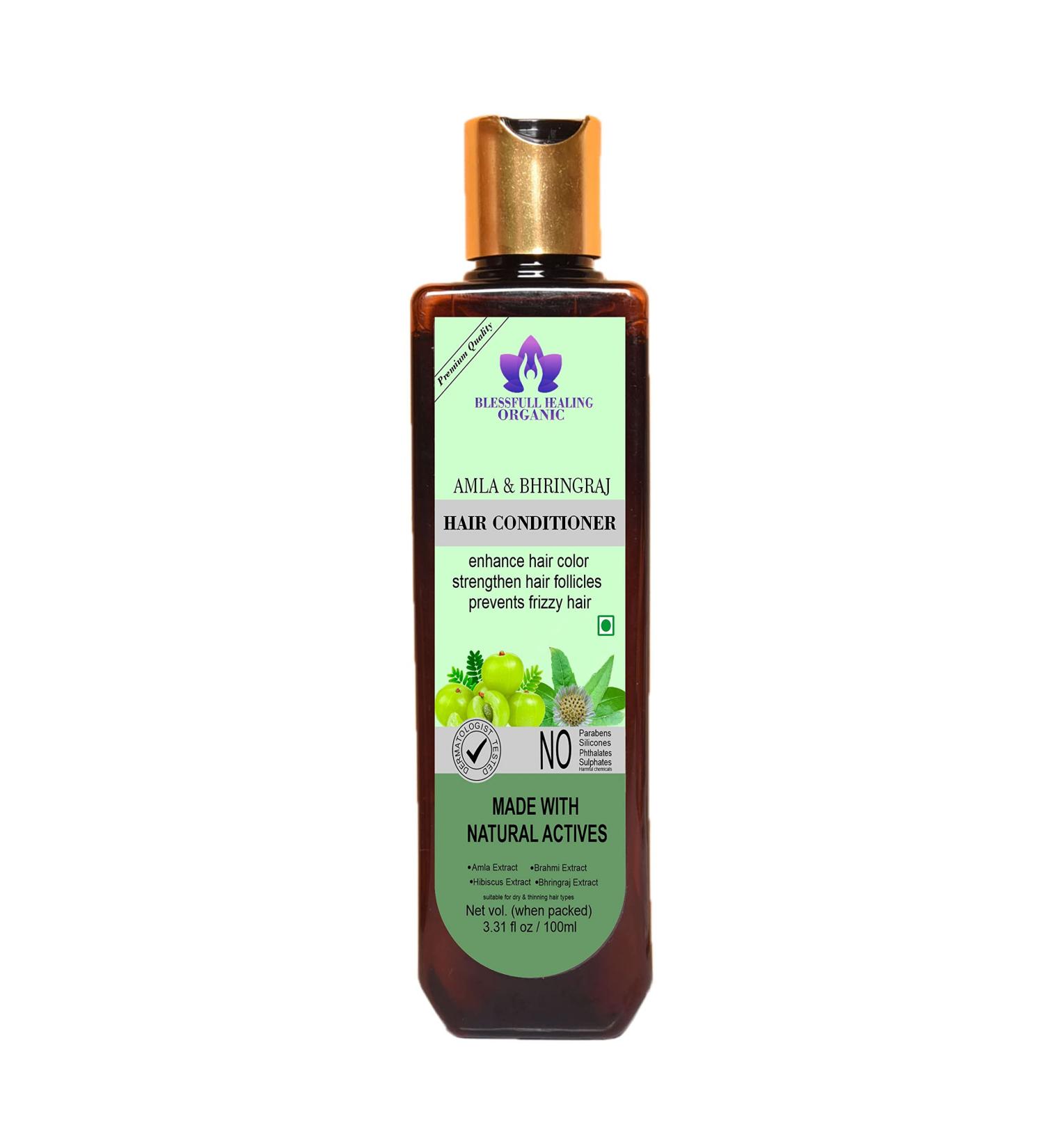 Blessfull Healing Organic Amla & Bhringraj Natural Hair Conditioner 100 ml (Packing May Vary) 100 ml (Pack of 1) - Buy Online on GoSupps.com