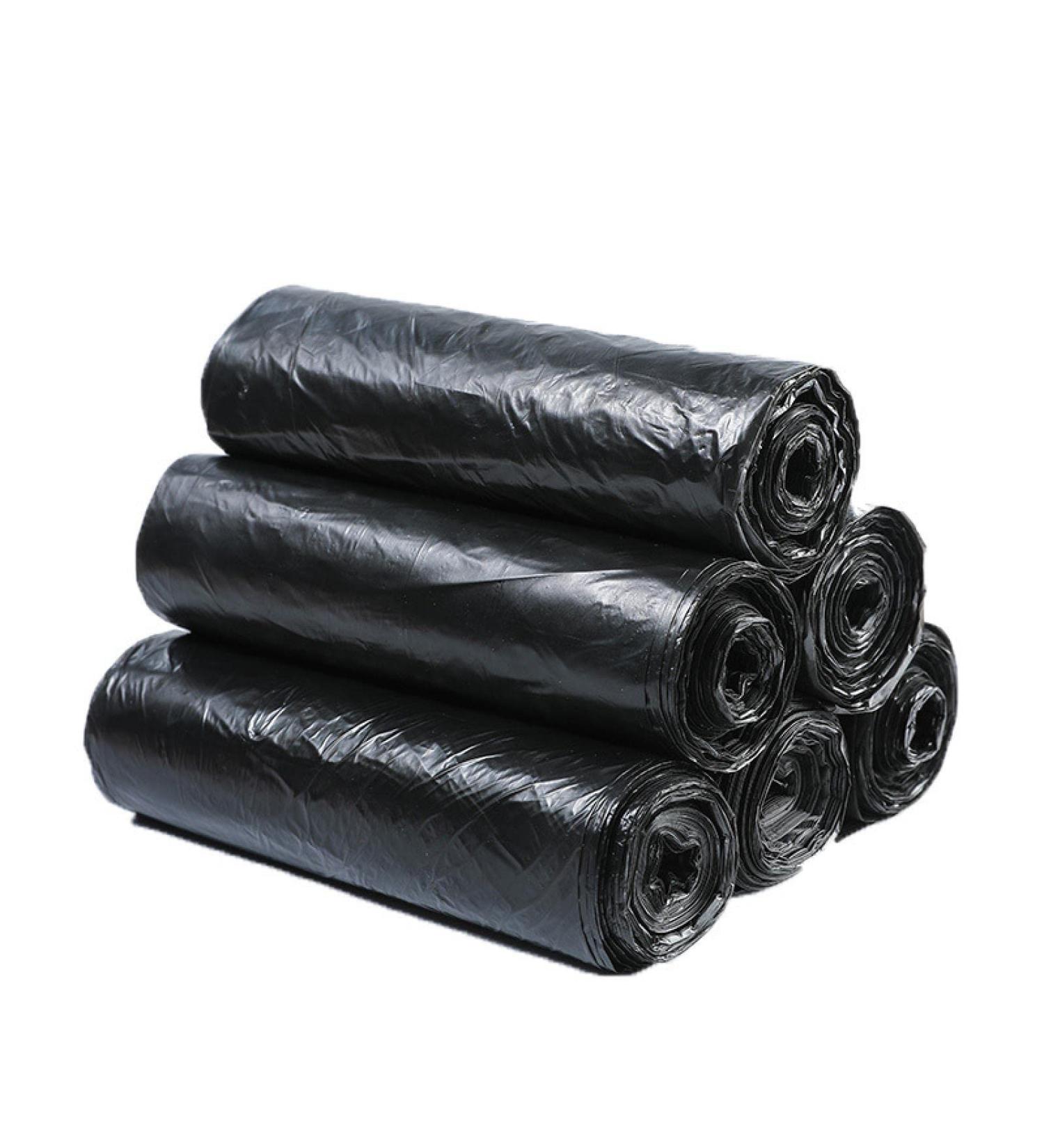 6 Rolls of Garbage Bags Disposable Plastic Point Break Flat Garbage Bags Black Suitable for Offices bedrooms Kitchens and Other Places - Buy Online on GoSupps.com