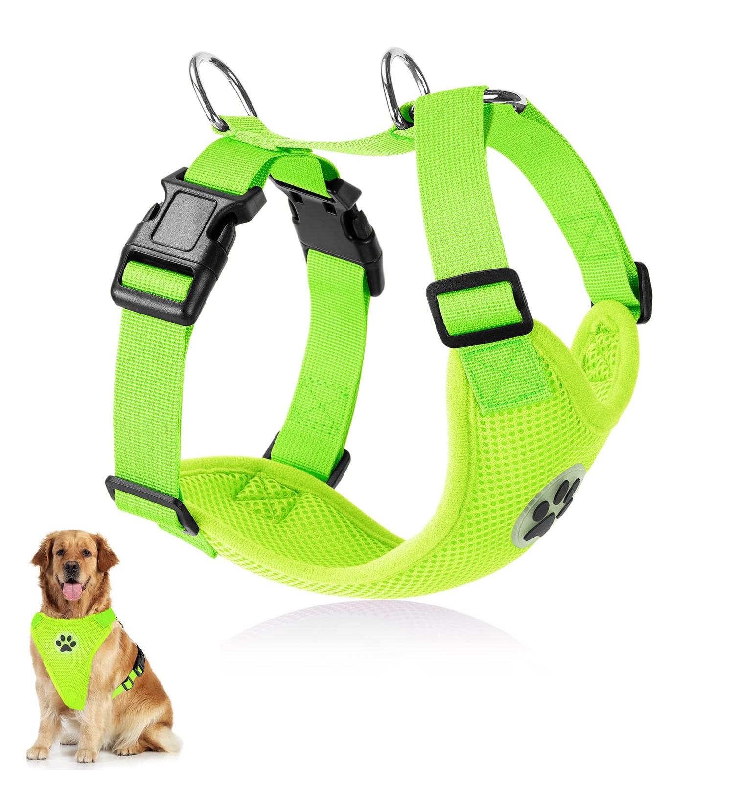 Slowton No Pull Dog Harness - Soft Padded & Breathable XS/S/M for Small Medium Dogs - Lime - Buy Online on GoSupps.com