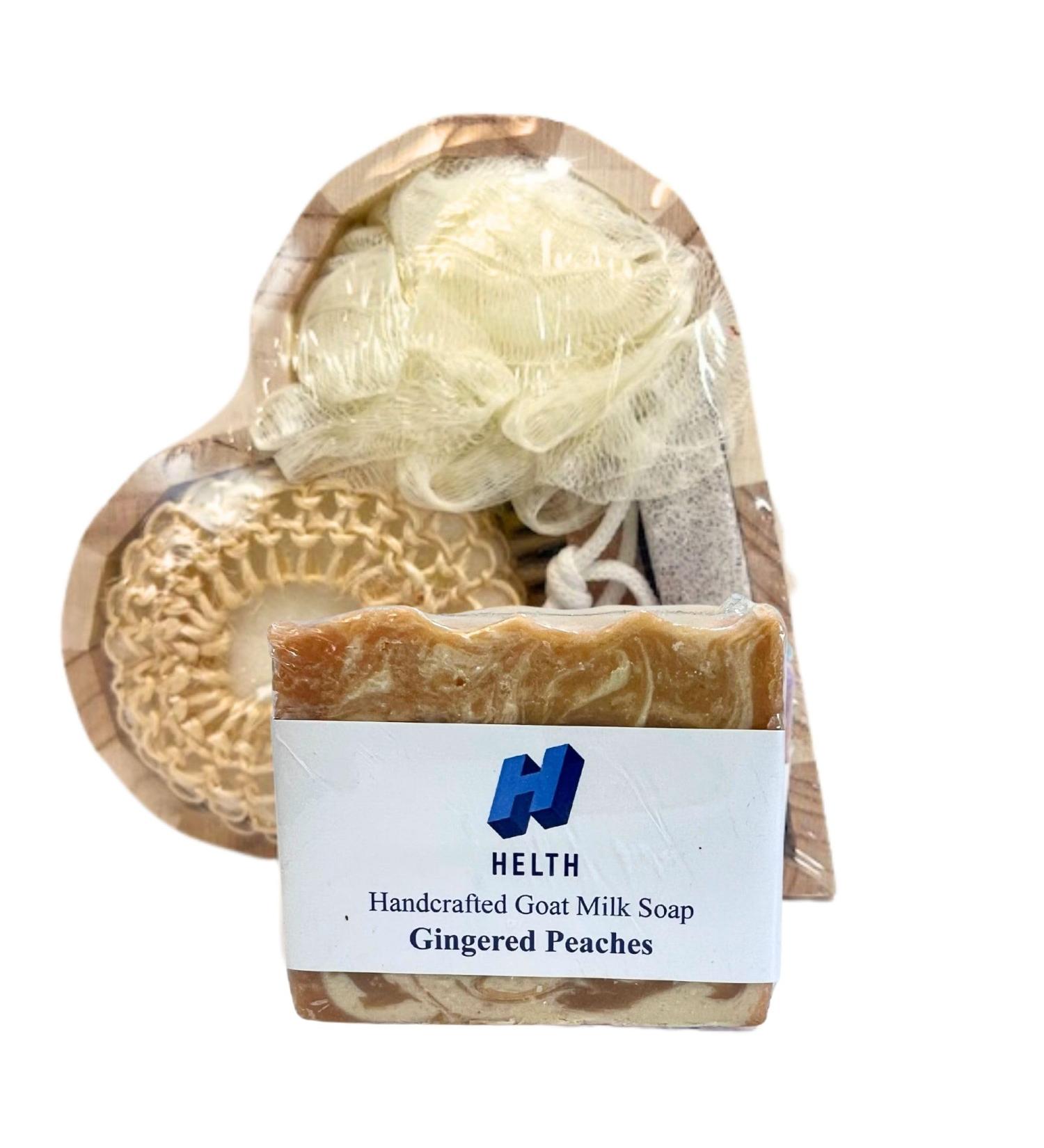 Spa Kit Birthday Box | Loofah Body Brush & Gingered Peaches Goat Milk Soap | Perfect Gift for Spa Lovers - Buy Online on GoSupps.com