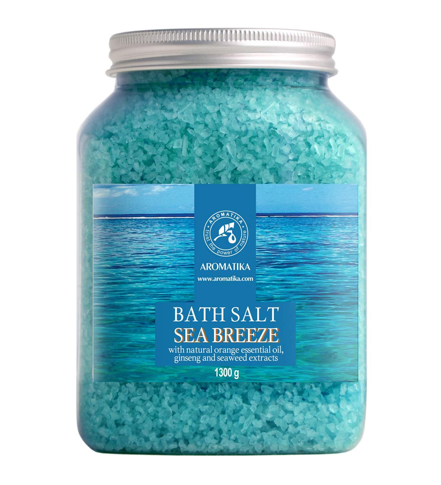 Sea Breeze Bath Sea Salt 46 Oz - Natural Relaxing Aromatherapy for Good Sleep and Calming Body Care - 2.86 Pound Pack - Buy Online on GoSupps.com