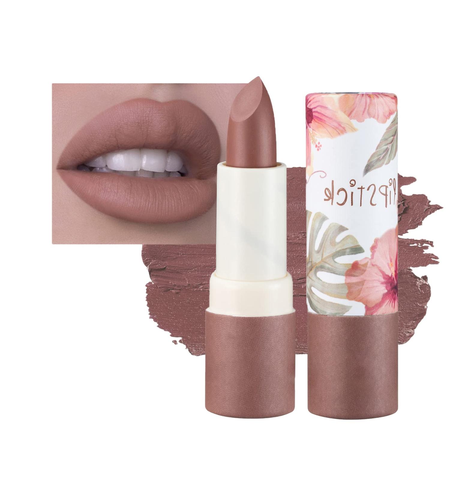 Long Lasting Velvet Lipstick - Waterproof, Non Stick Cup, Nude Shade - High Coverage Lip Color for Women (Umber) - Buy Online on GoSupps.com
