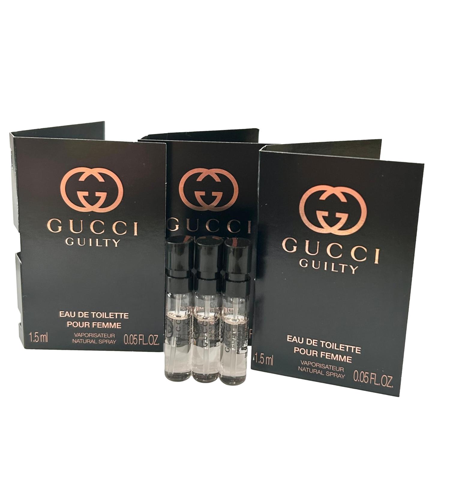 Gucci Guilty Sample Perfume Women Sample EDT Spray 1.5 ml / 0.05 oz Small travel size - set of 3 Guilty 0.05 Fl Oz (Pack of 1) - Buy Online on GoSupps.com