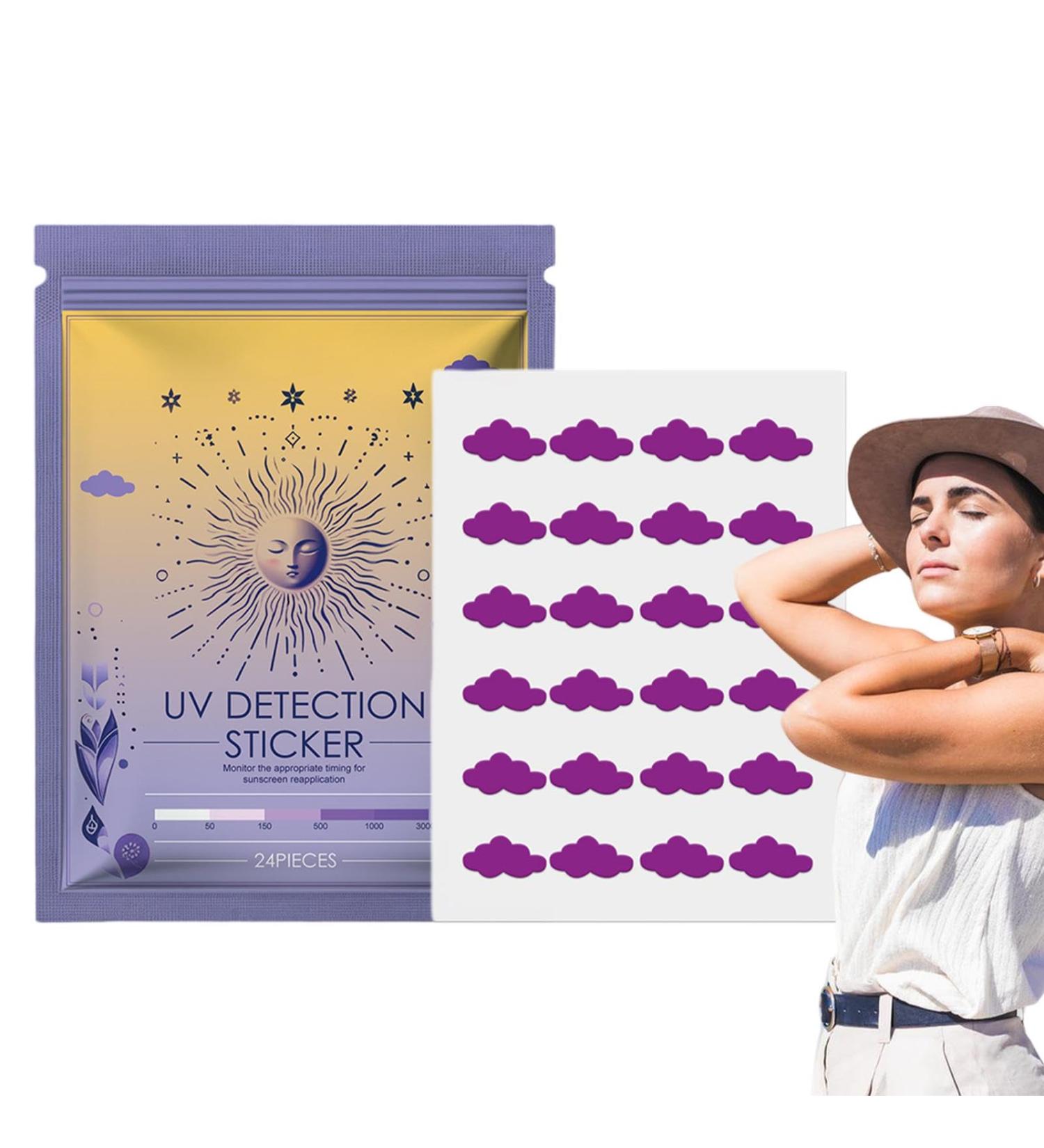 UV Sun Detection Stickers Sunscreen Reminder Stickers | Sun UV Sticker Sunblock Patches Sunblock Sticker Sun Patch for Sunscreen clouds - Buy Online on GoSupps.com
