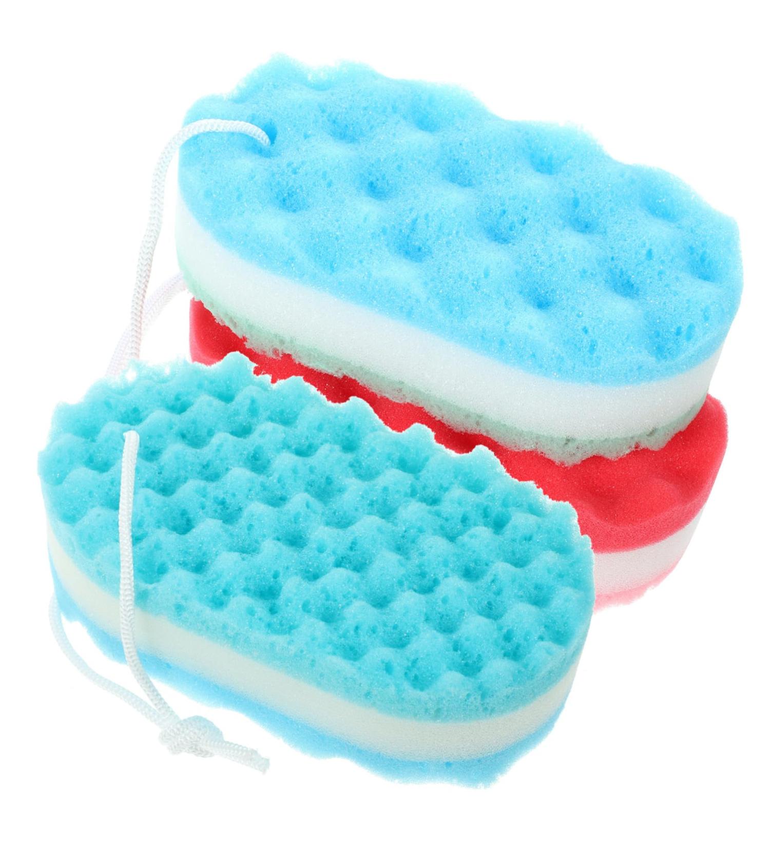 FRCOLOR Pack of 9 Bath Sponges | Soft Foam Body Puff & Loofah | Ideal for Shower & Clean Skin | International Shipping Available - Buy Online on GoSupps.com